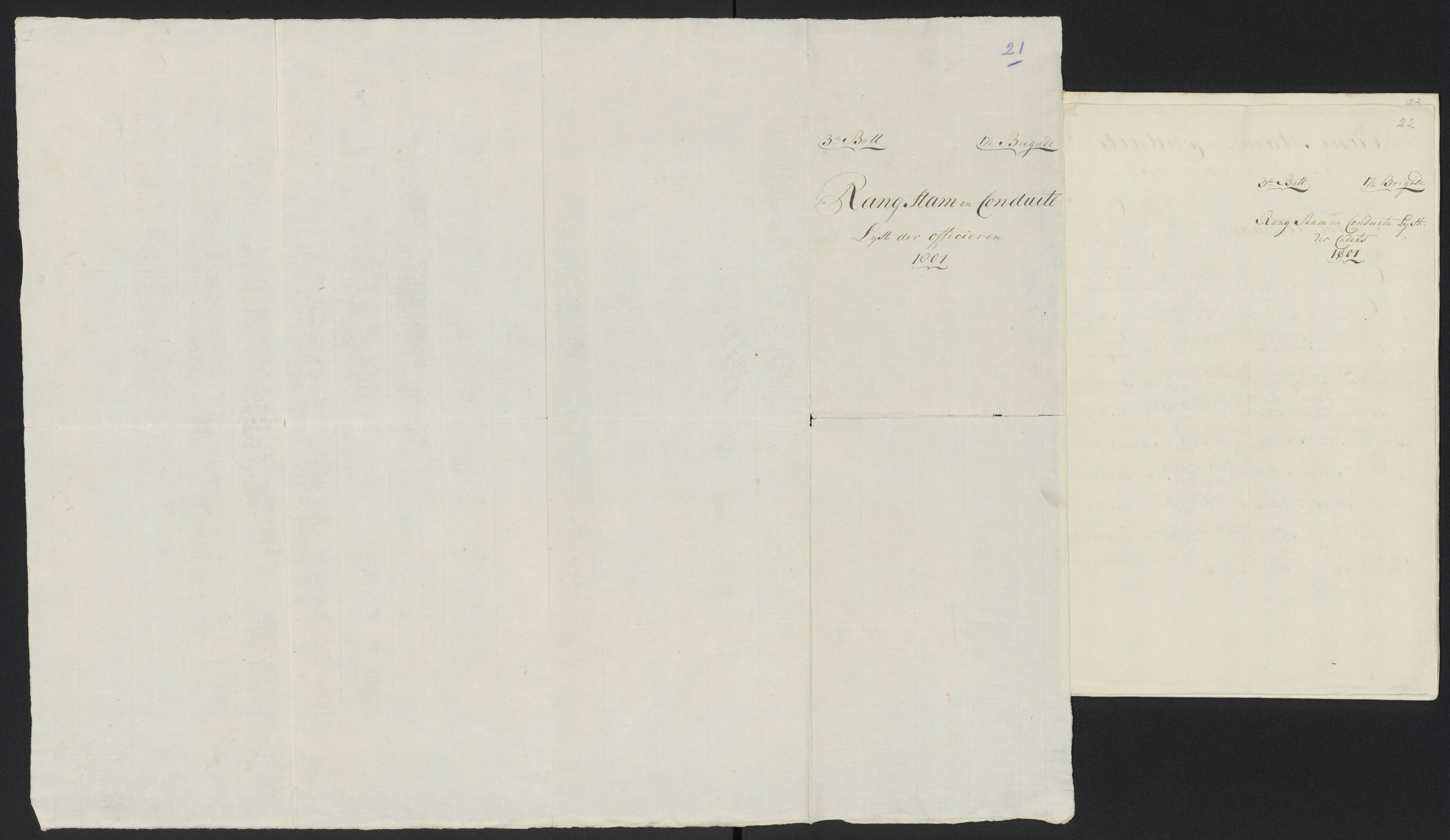 Scan 26 uit het bronpakket: Conduitestaten van officieren en cadetten (1801–1802)