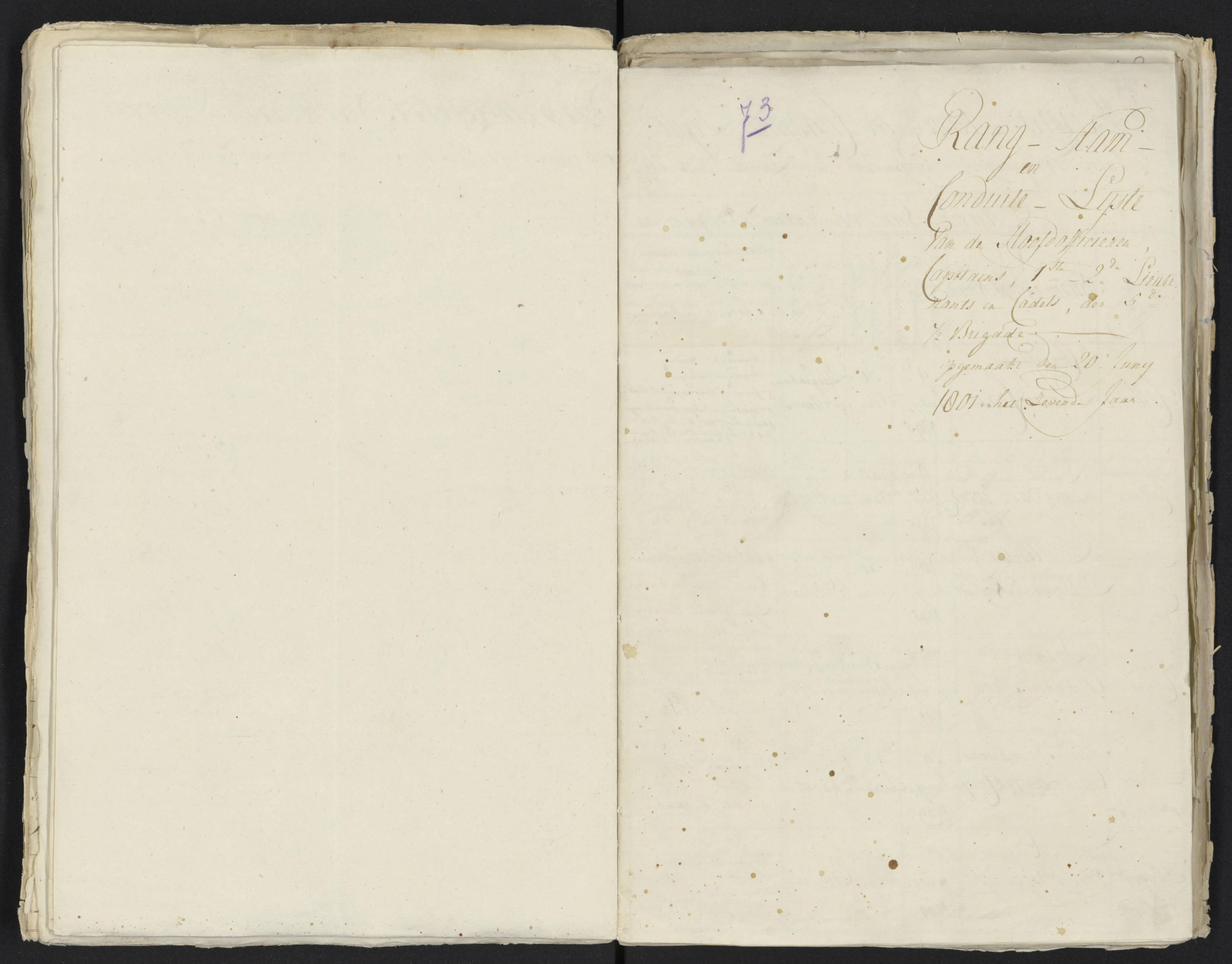 Scan 84 uit het bronpakket: Conduitestaten van officieren en cadetten (1801–1802)