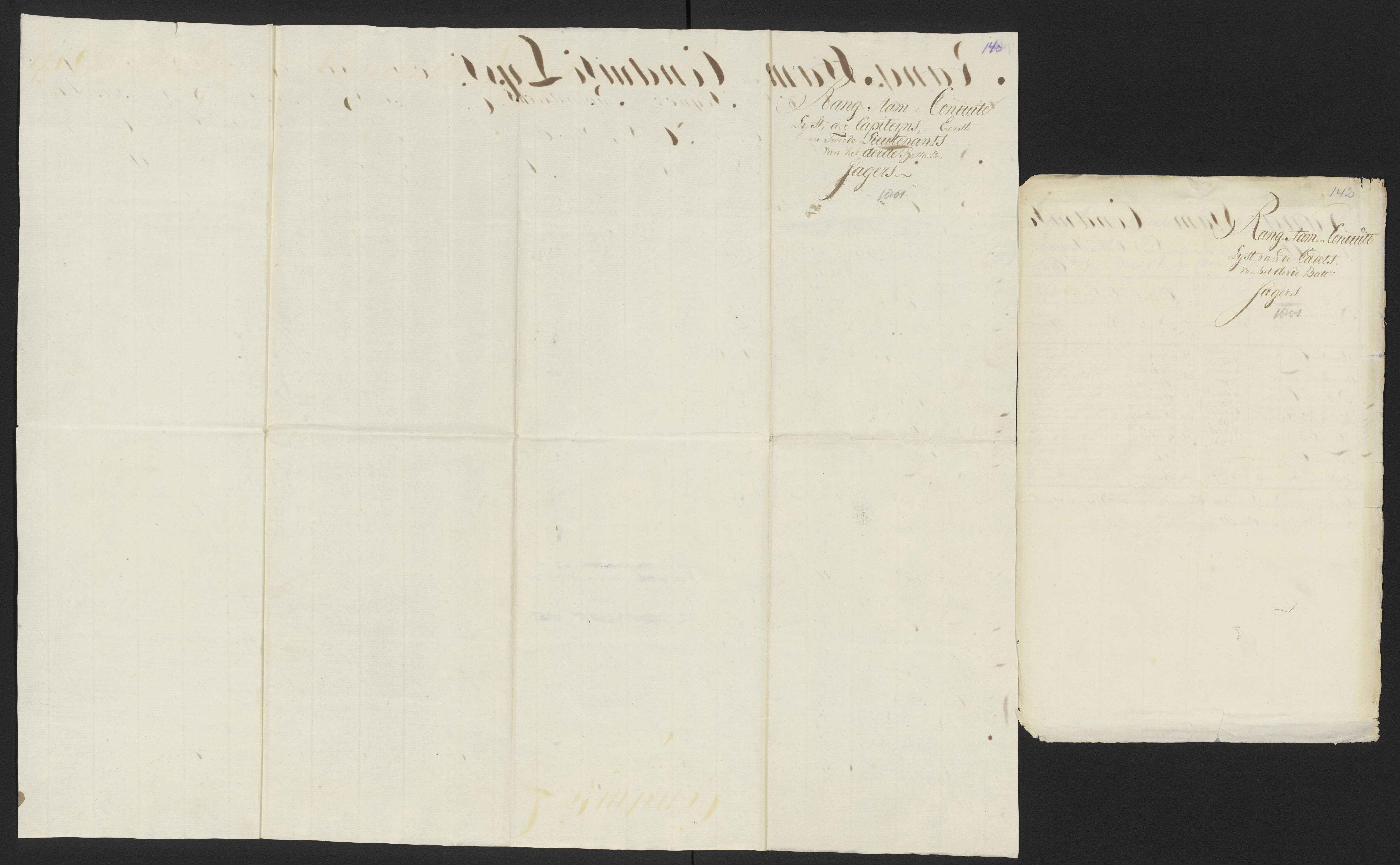 Scan 153 uit het bronpakket: Conduitestaten van officieren en cadetten (1801–1802)