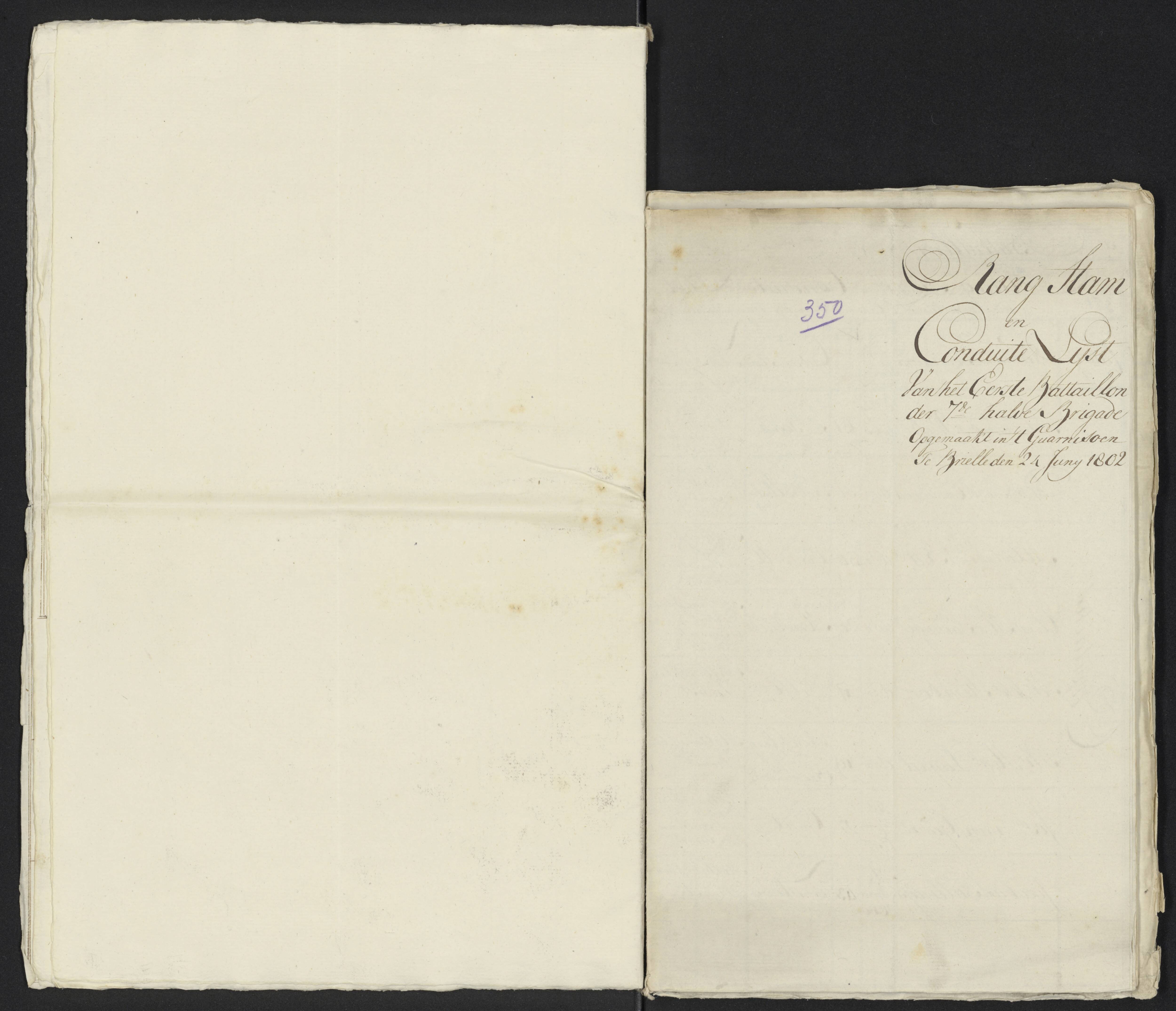 Scan 376 uit het bronpakket: Conduitestaten van officieren en cadetten (1801–1802)