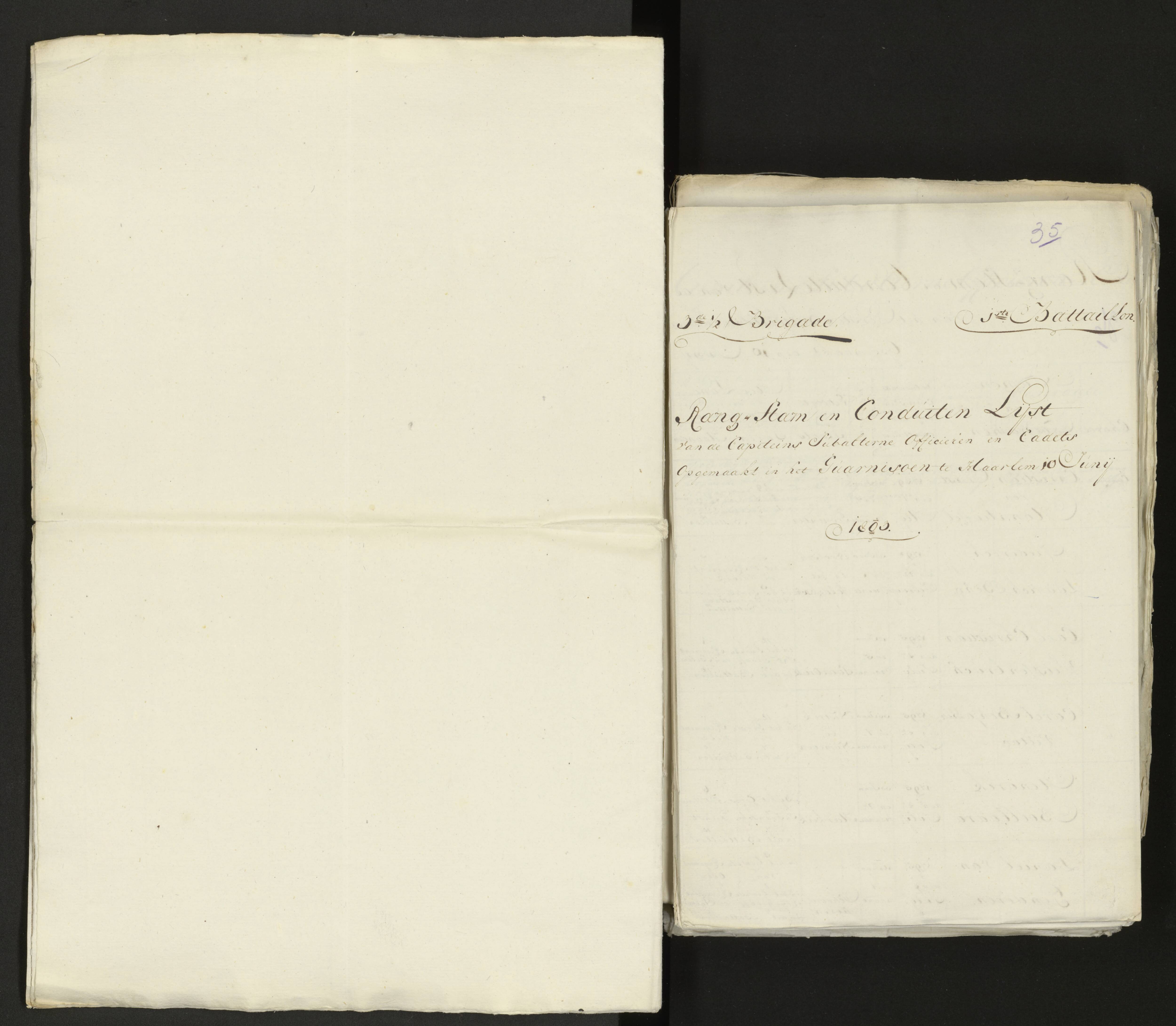 Scan 38 uit het bronpakket: Conduitestaten van officieren en cadetten (1803–1804)