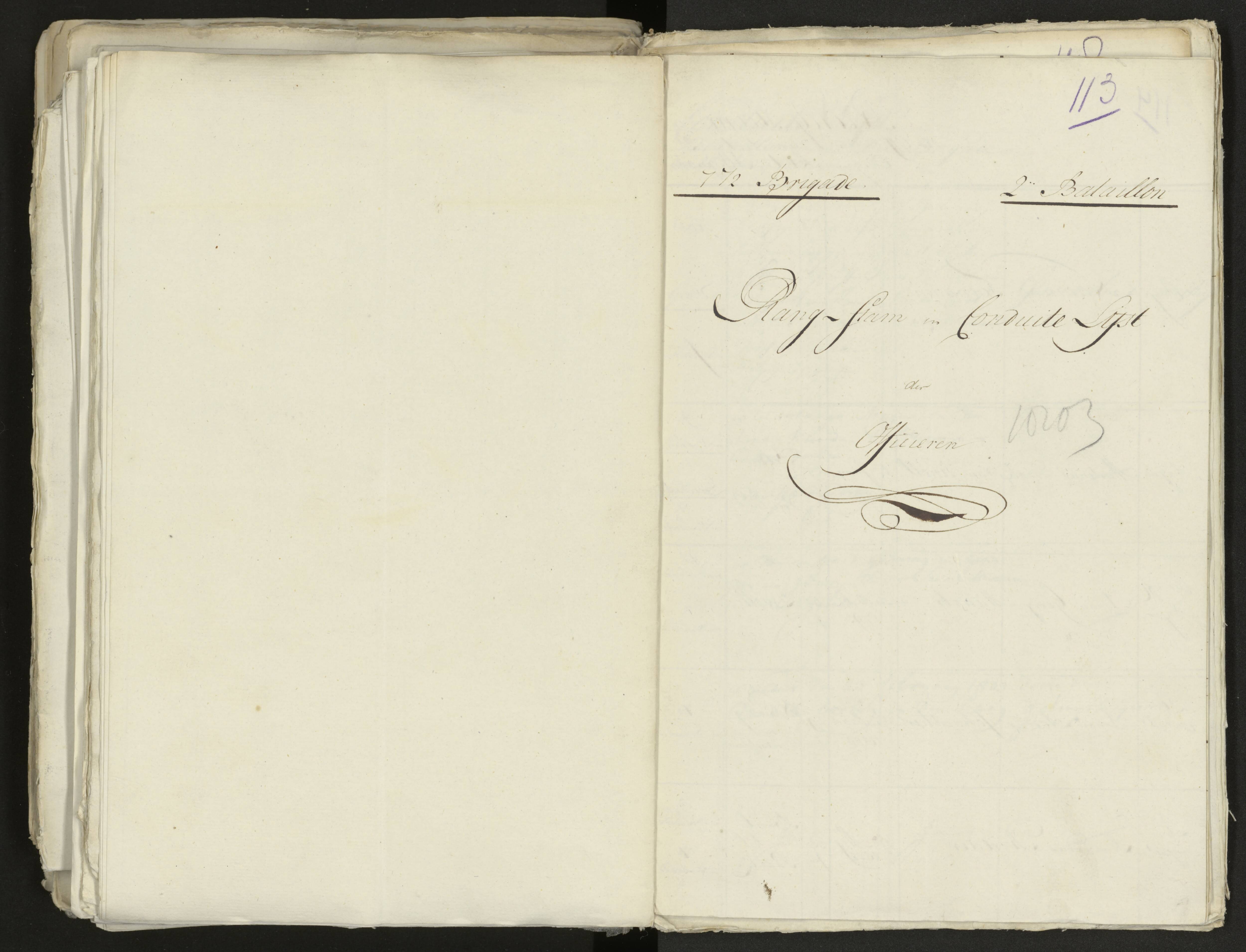 Scan 124 uit het bronpakket: Conduitestaten van officieren en cadetten (1803–1804)