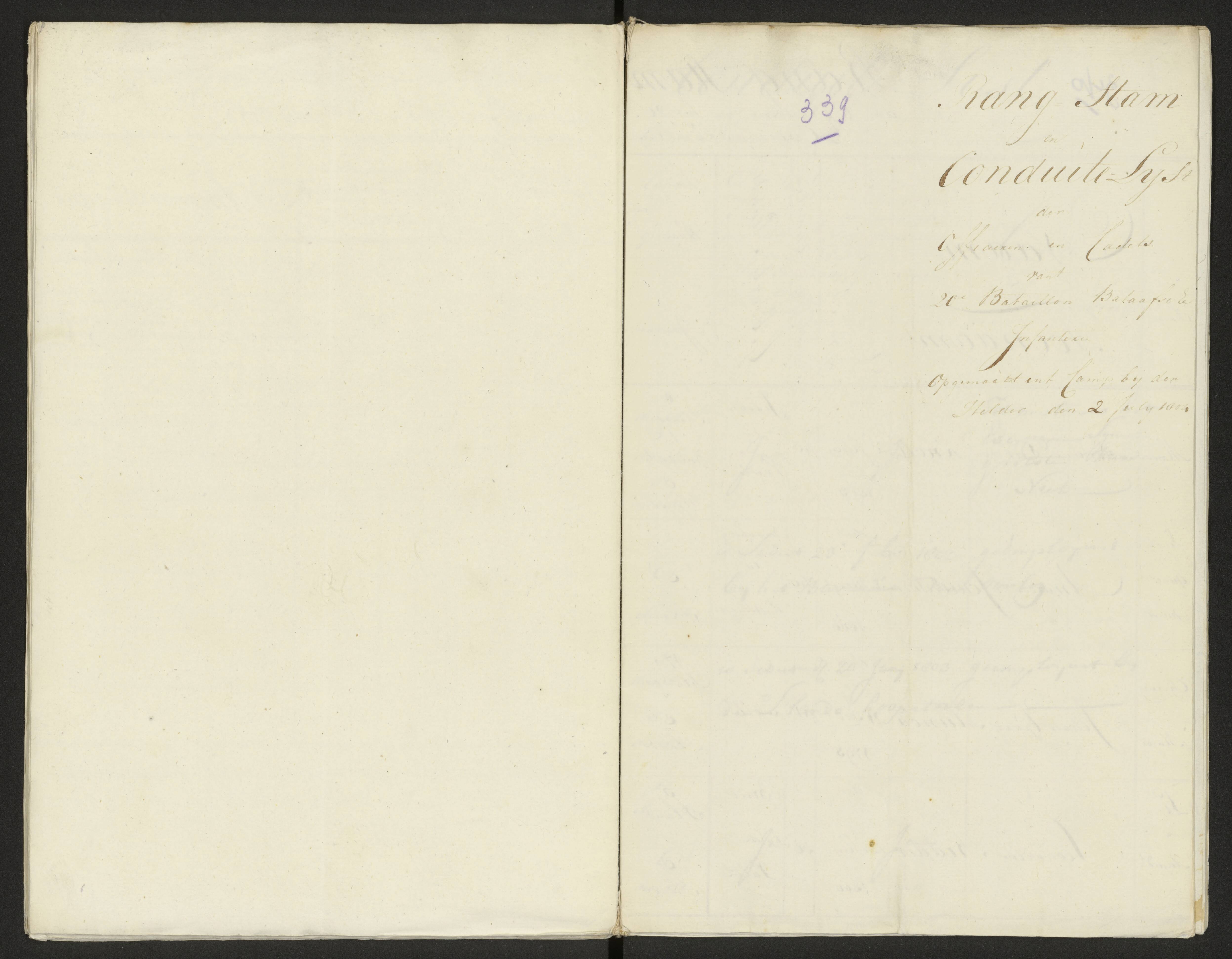 Scan 347 uit het bronpakket: Conduitestaten van officieren en cadetten (1803–1804)