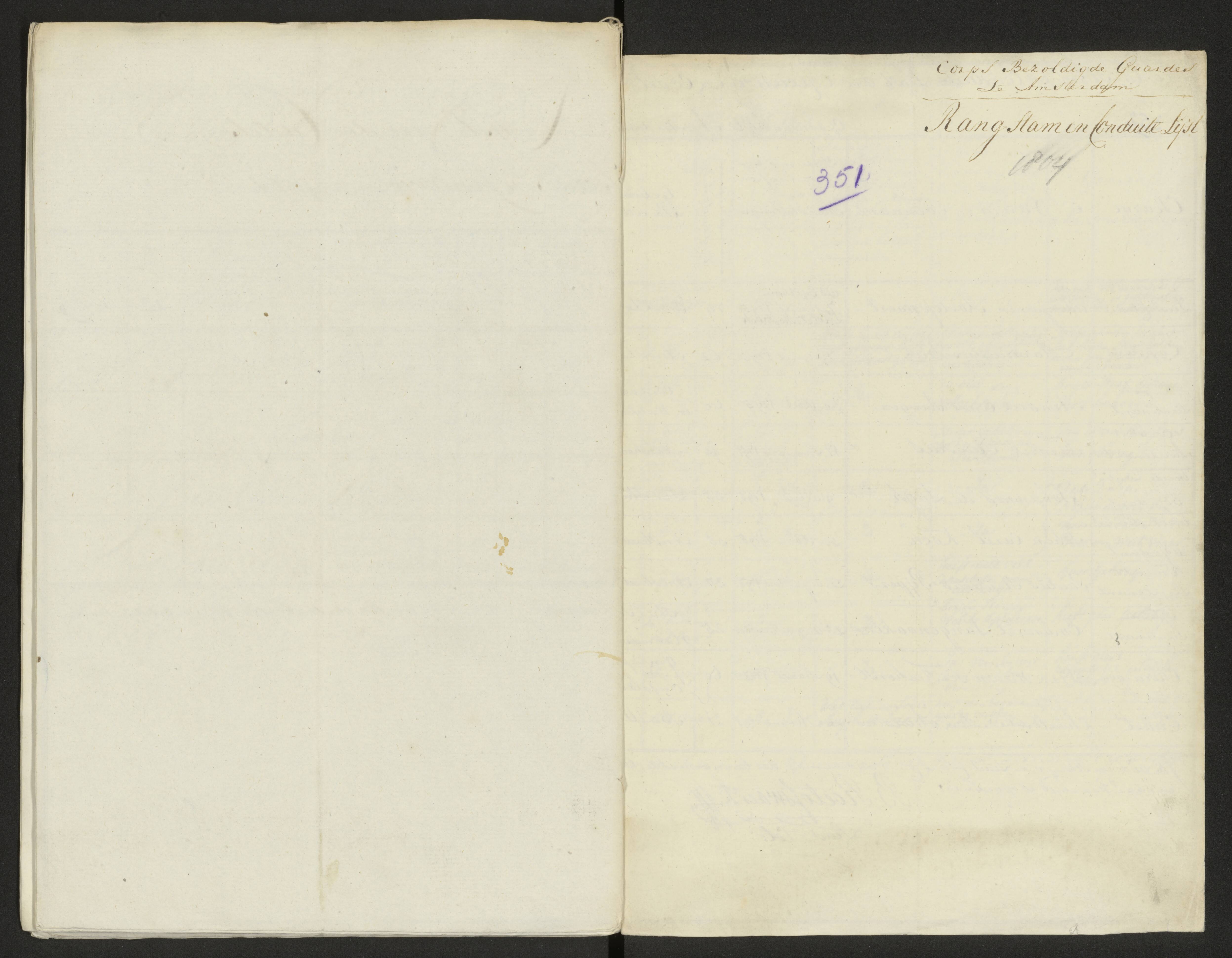 Scan 359 uit het bronpakket: Conduitestaten van officieren en cadetten (1803–1804)