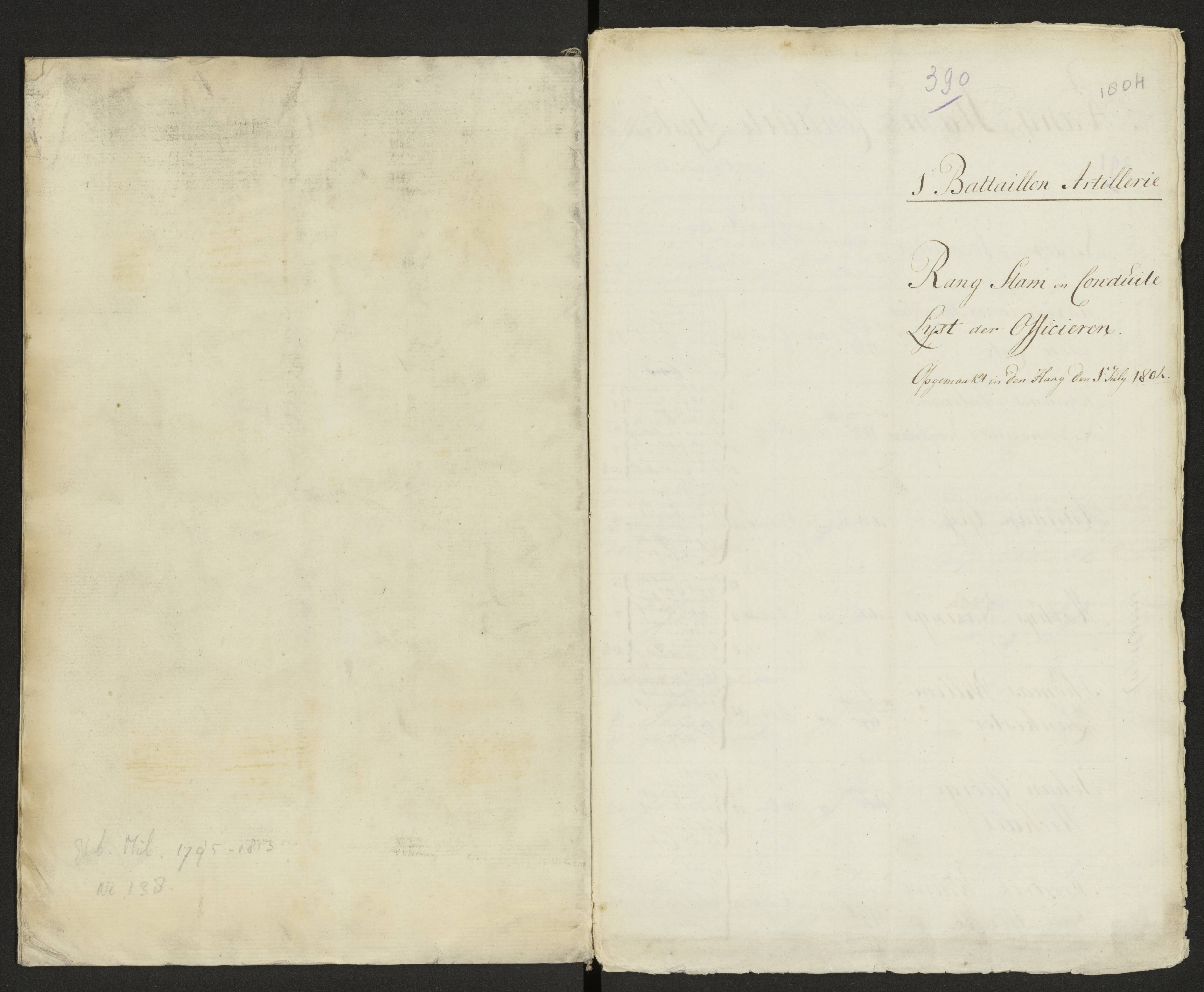 Scan 397 uit het bronpakket: Conduitestaten van officieren en cadetten (1803–1804)