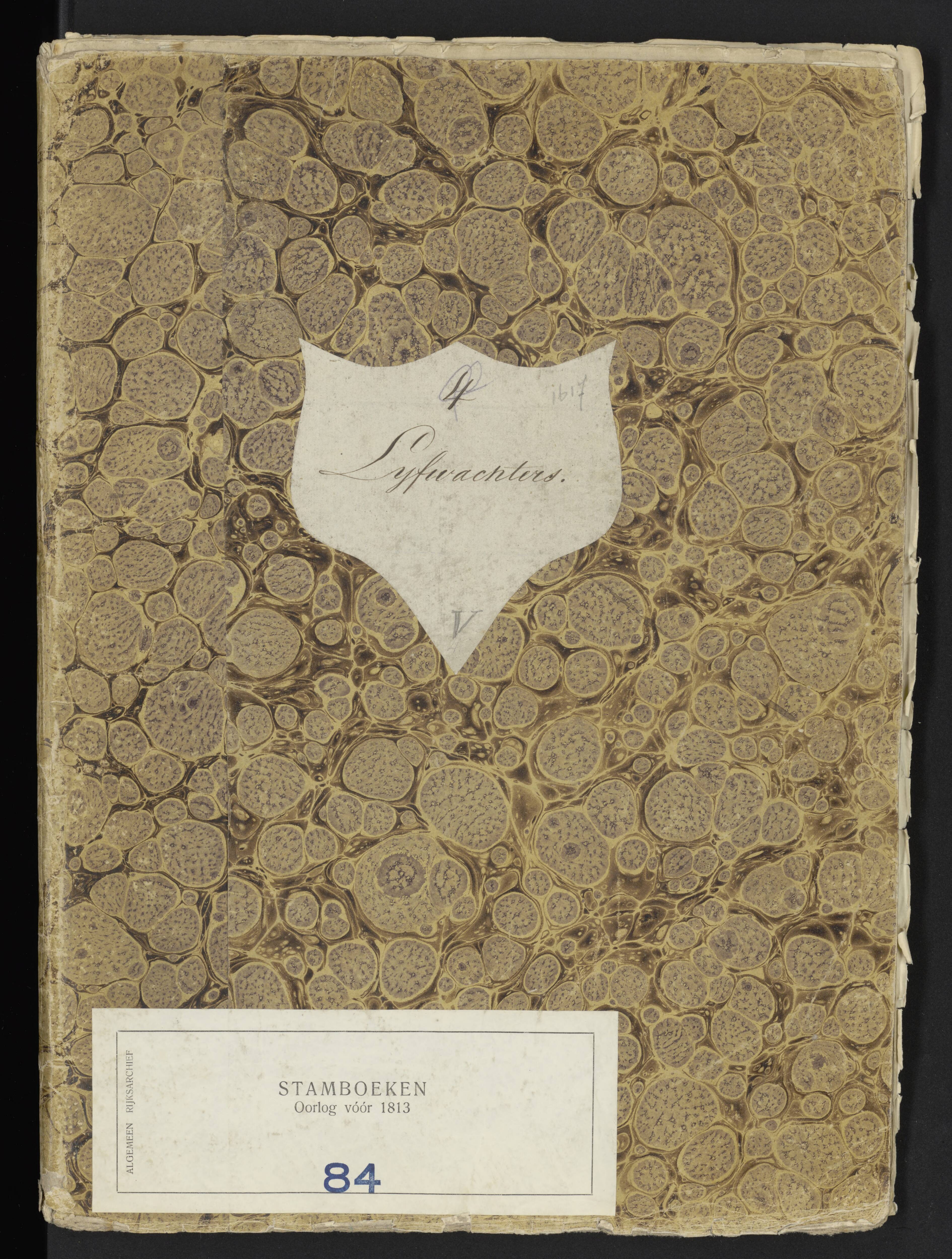 Scan 1 uit het bronpakket: Stamlijst van officieren van het Korps Lijfwachten, 1809