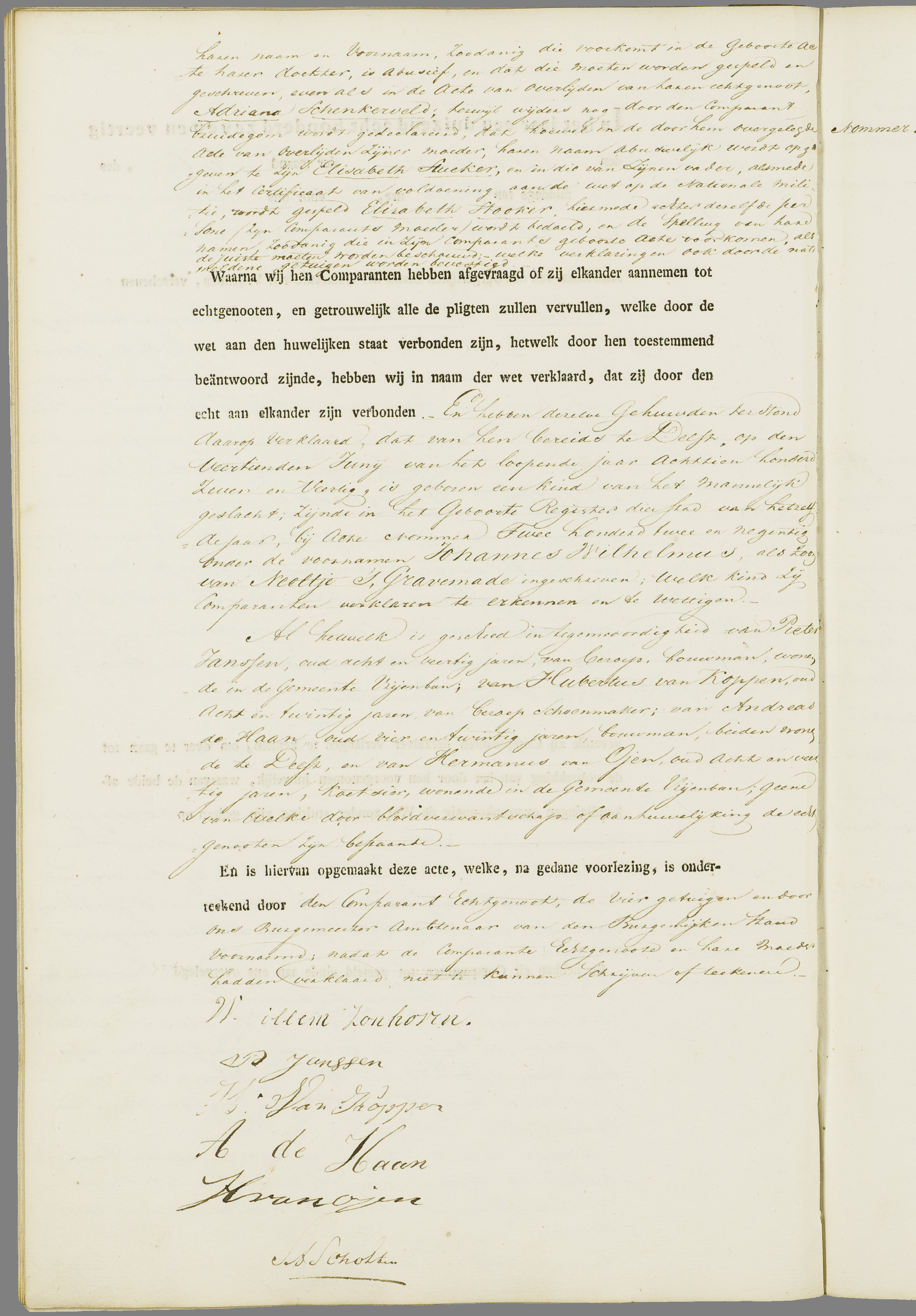 Scan 95 uit het bronpakket: Vrijenban: register van huwelijks- en echtscheidingsakten, 1843–1852