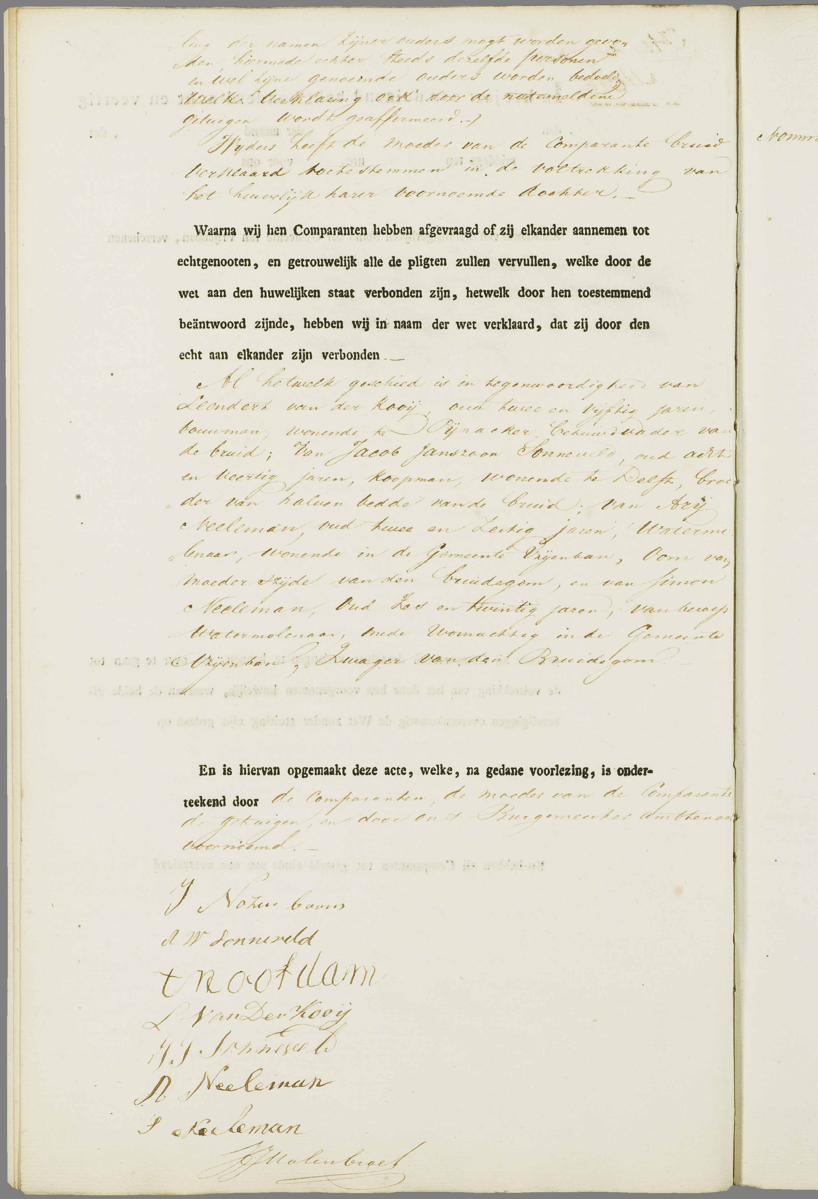 Scan 105 uit het bronpakket: Vrijenban: register van huwelijks- en echtscheidingsakten, 1843–1852