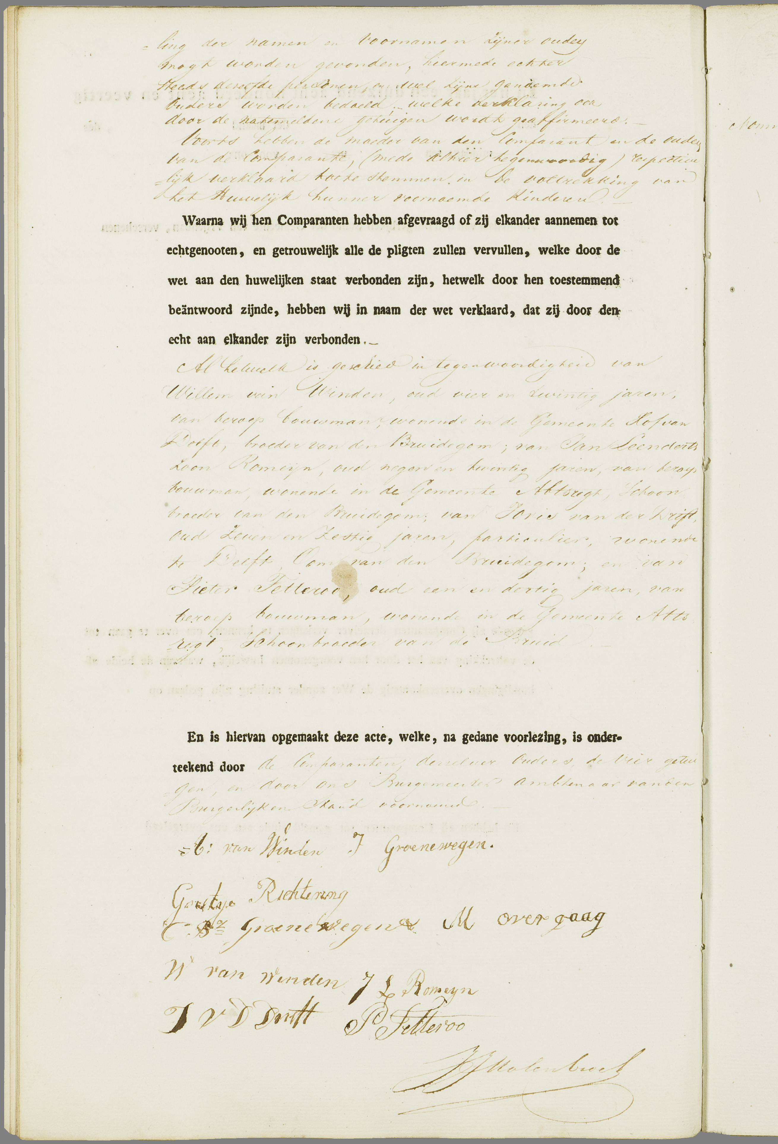 Scan 109 uit het bronpakket: Vrijenban: register van huwelijks- en echtscheidingsakten, 1843–1852
