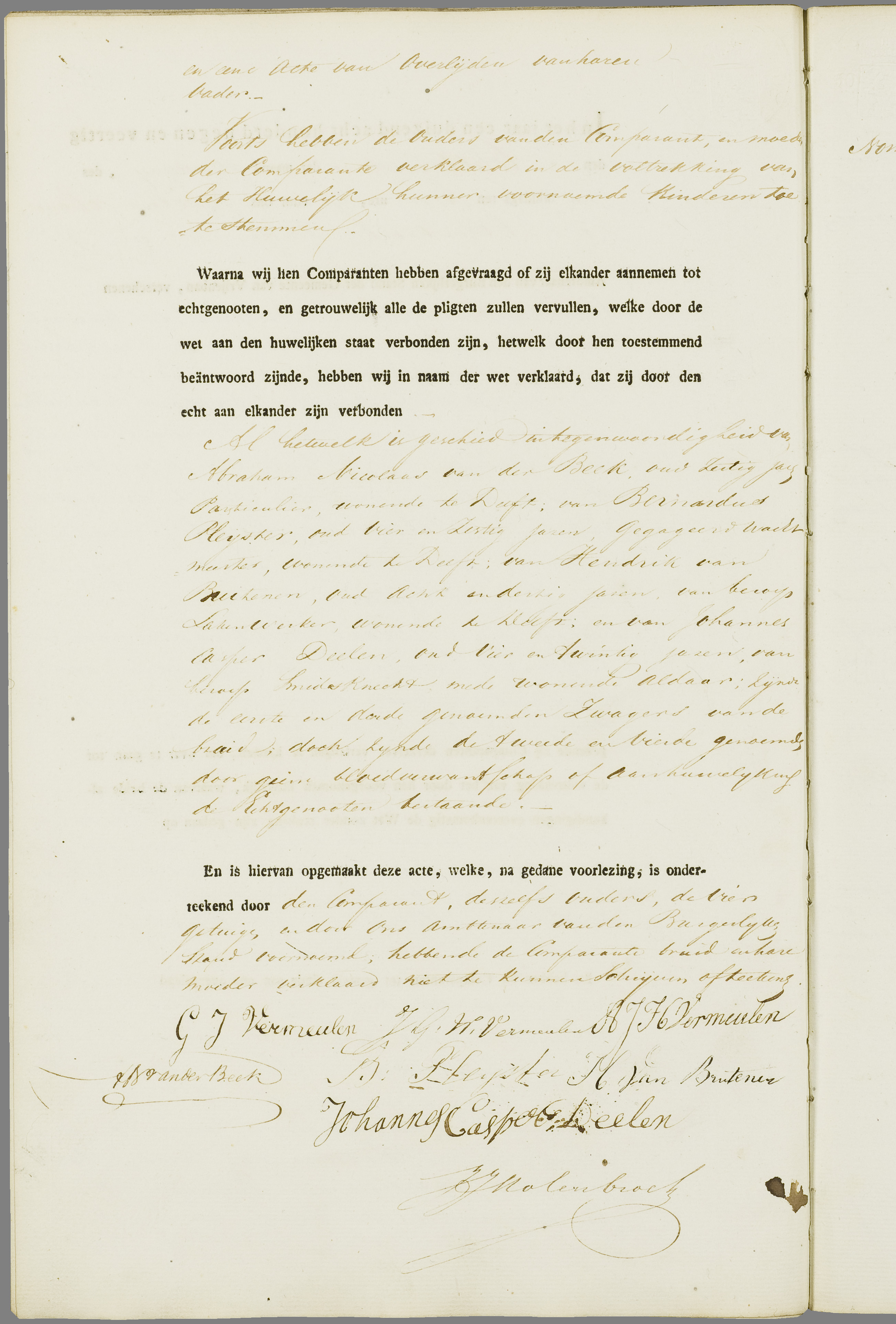Scan 129 uit het bronpakket: Vrijenban: register van huwelijks- en echtscheidingsakten, 1843–1852