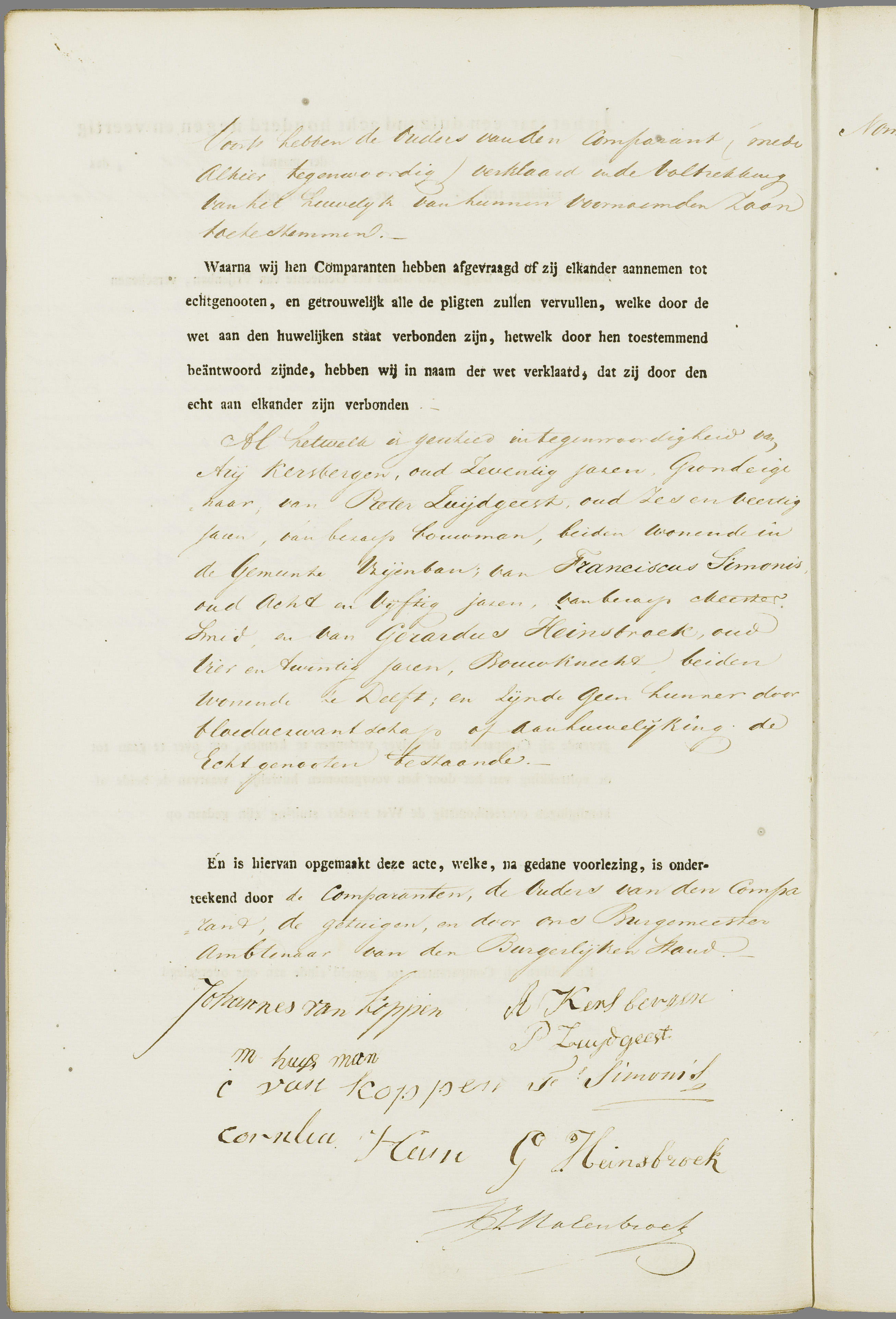 Scan 137 uit het bronpakket: Vrijenban: register van huwelijks- en echtscheidingsakten, 1843–1852