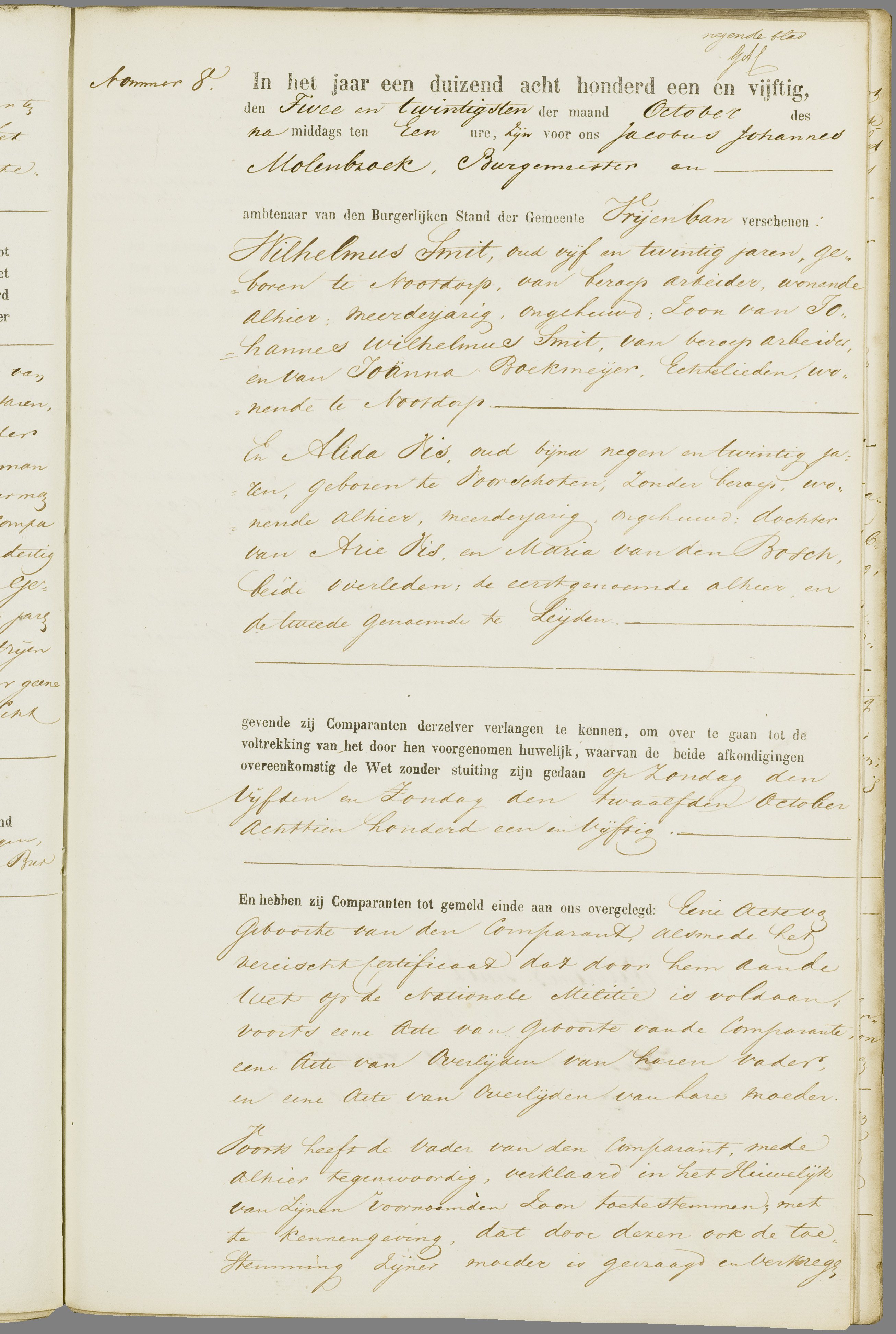 Scan 184 uit het bronpakket: Vrijenban: register van huwelijks- en echtscheidingsakten, 1843–1852