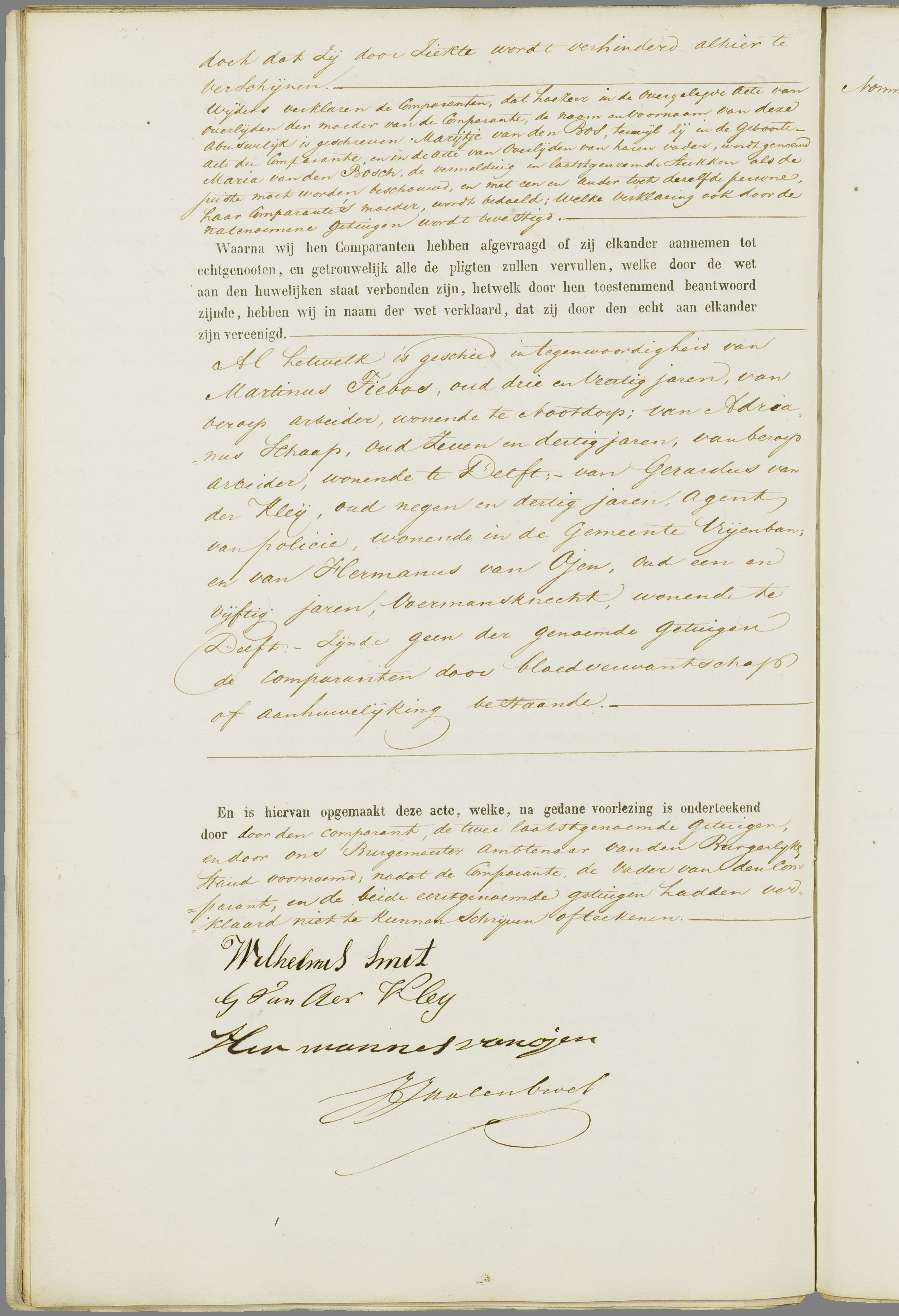 Scan 185 uit het bronpakket: Vrijenban: register van huwelijks- en echtscheidingsakten, 1843–1852