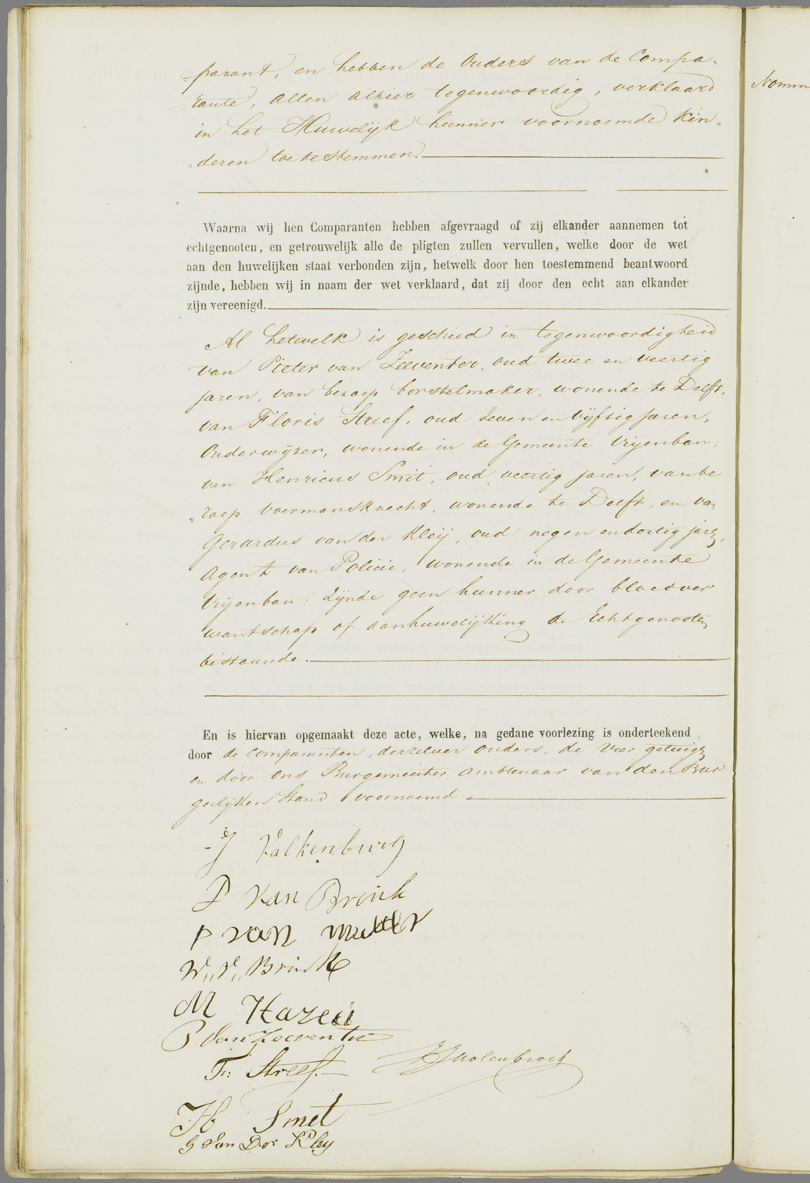 Scan 187 uit het bronpakket: Vrijenban: register van huwelijks- en echtscheidingsakten, 1843–1852