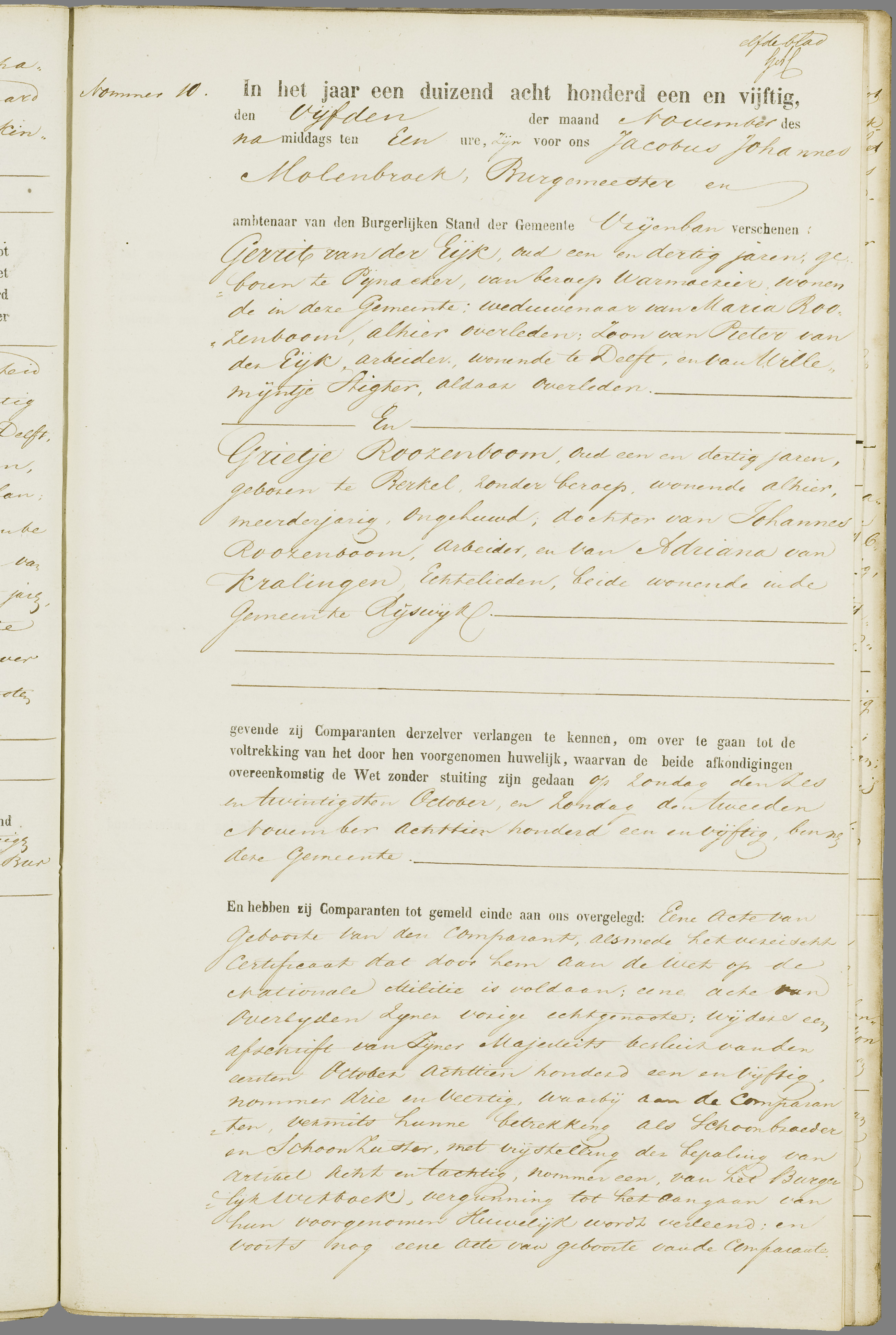 Scan 188 uit het bronpakket: Vrijenban: register van huwelijks- en echtscheidingsakten, 1843–1852
