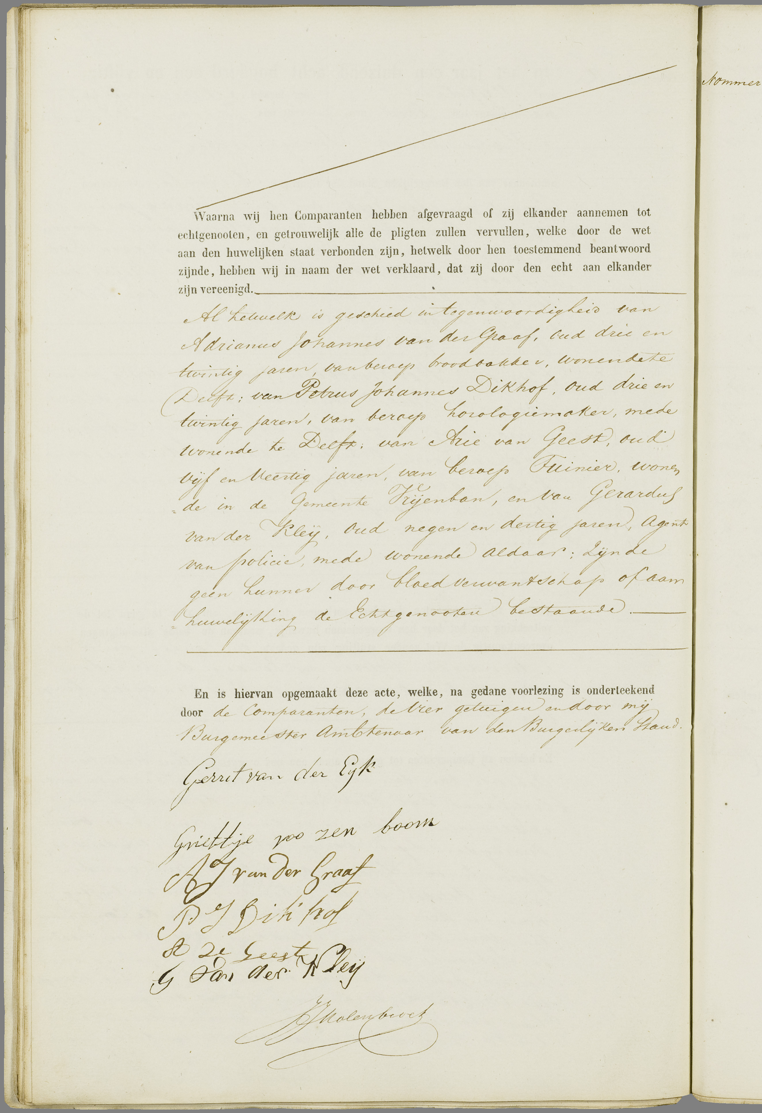 Scan 189 uit het bronpakket: Vrijenban: register van huwelijks- en echtscheidingsakten, 1843–1852
