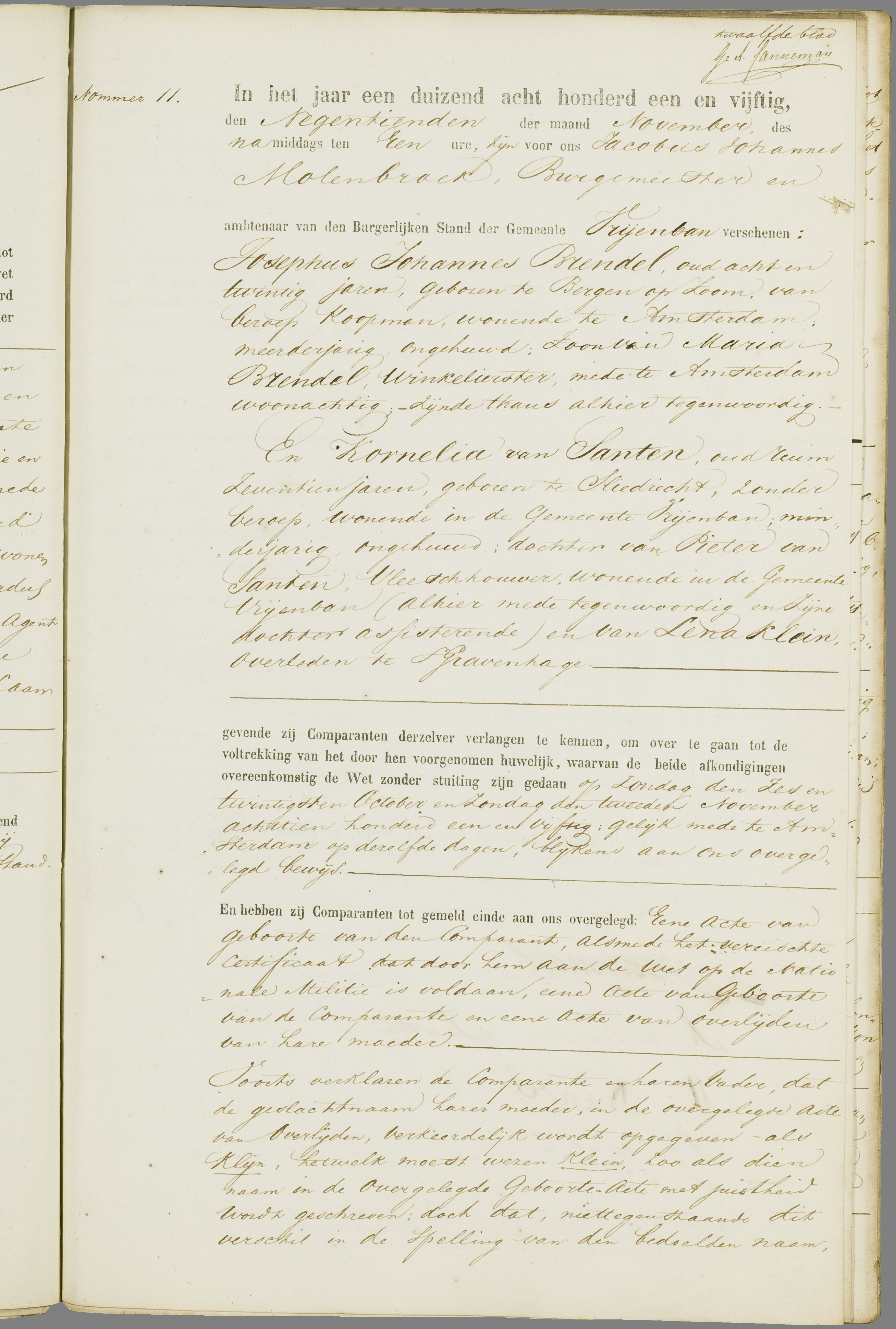Scan 190 uit het bronpakket: Vrijenban: register van huwelijks- en echtscheidingsakten, 1843–1852