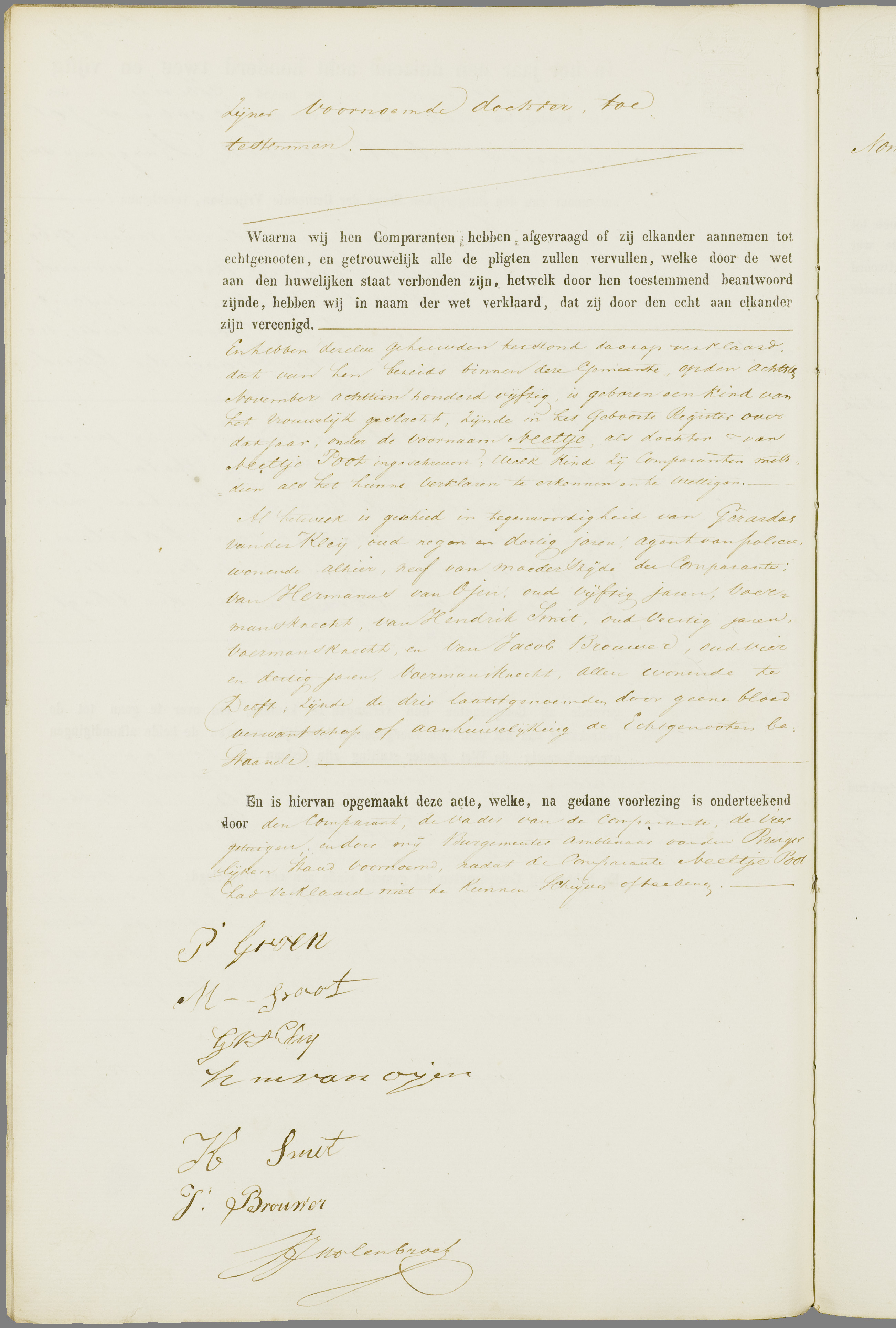 Scan 199 uit het bronpakket: Vrijenban: register van huwelijks- en echtscheidingsakten, 1843–1852