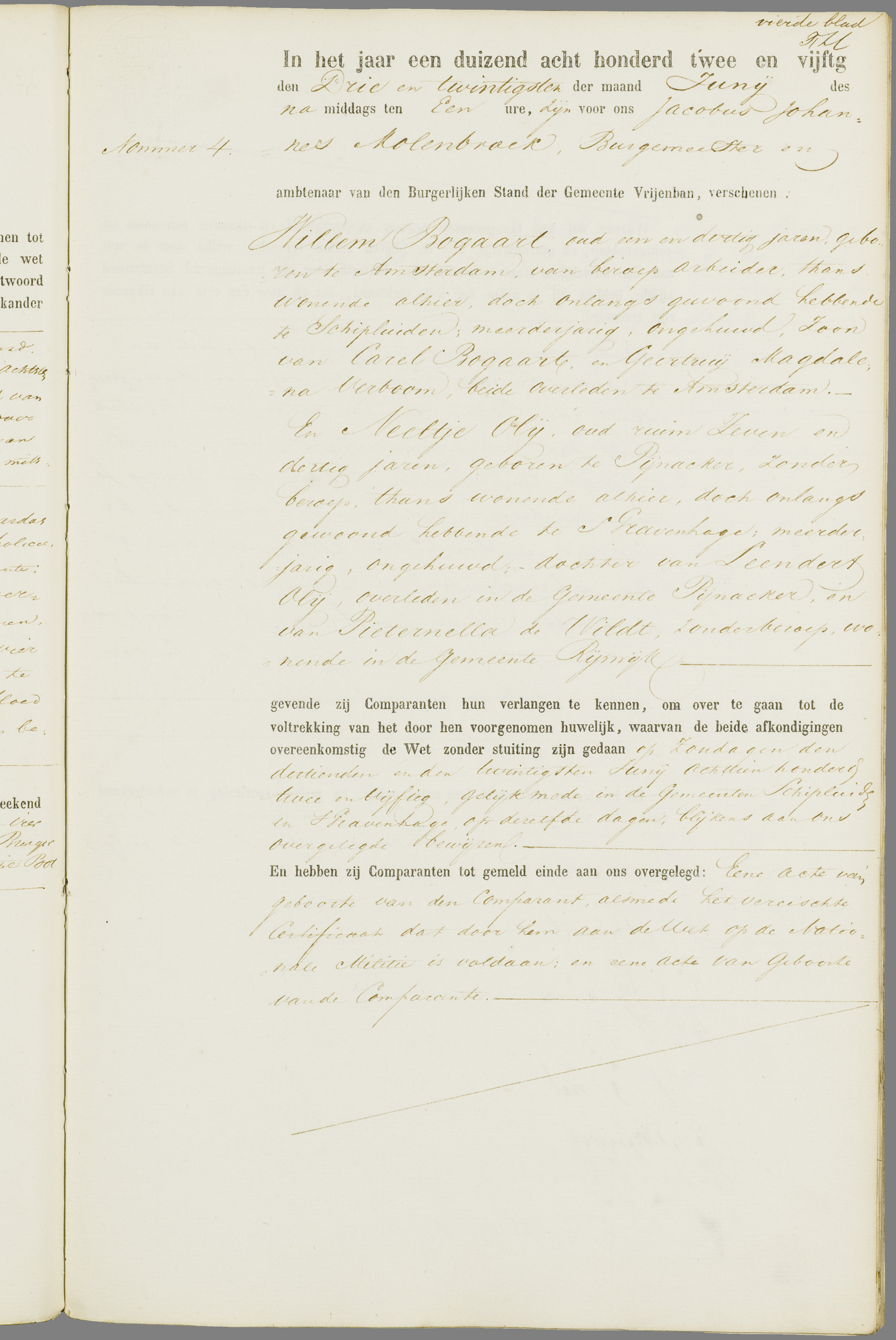 Scan 200 uit het bronpakket: Vrijenban: register van huwelijks- en echtscheidingsakten, 1843–1852
