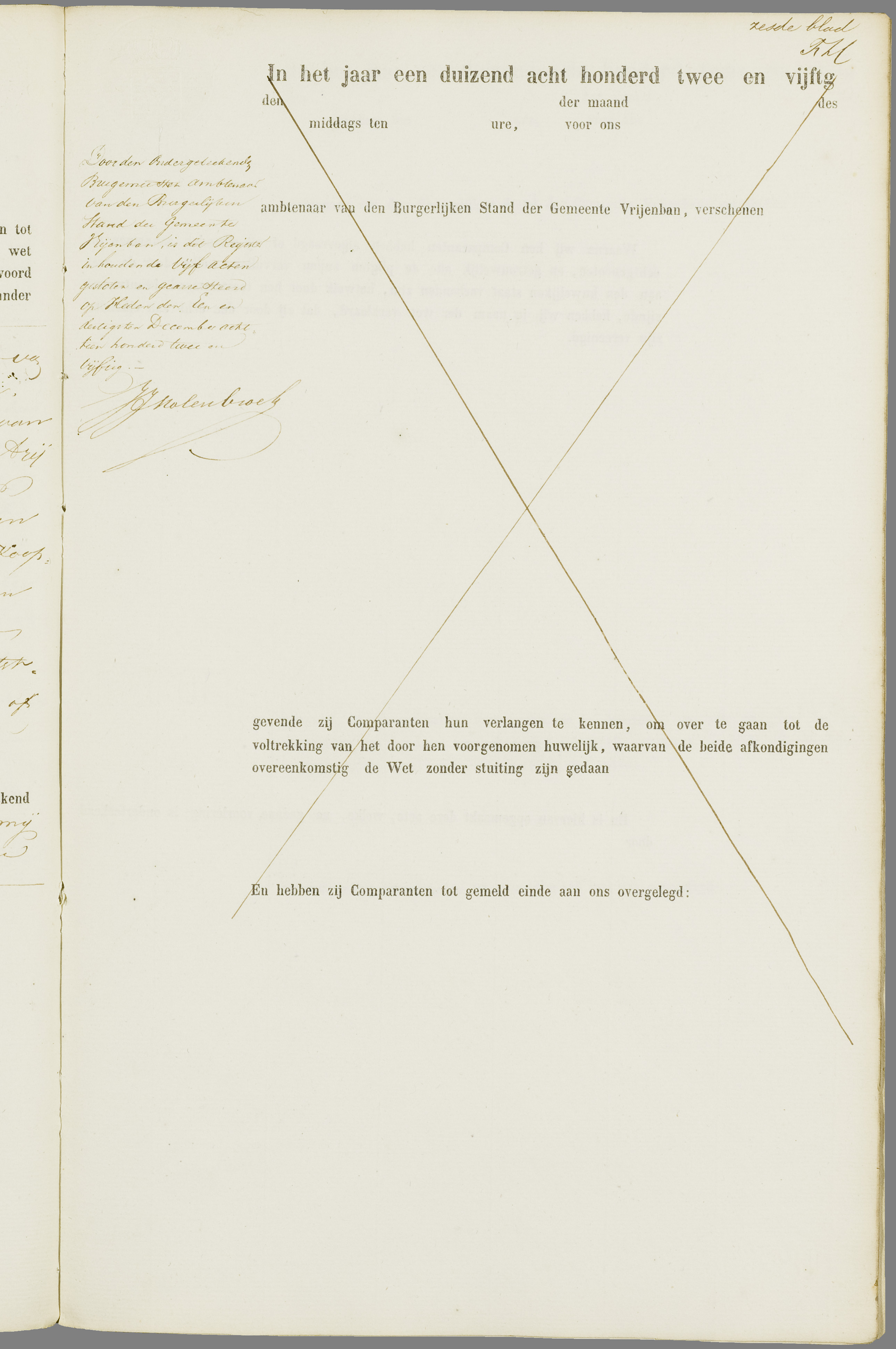 Scan 204 uit het bronpakket: Vrijenban: register van huwelijks- en echtscheidingsakten, 1843–1852