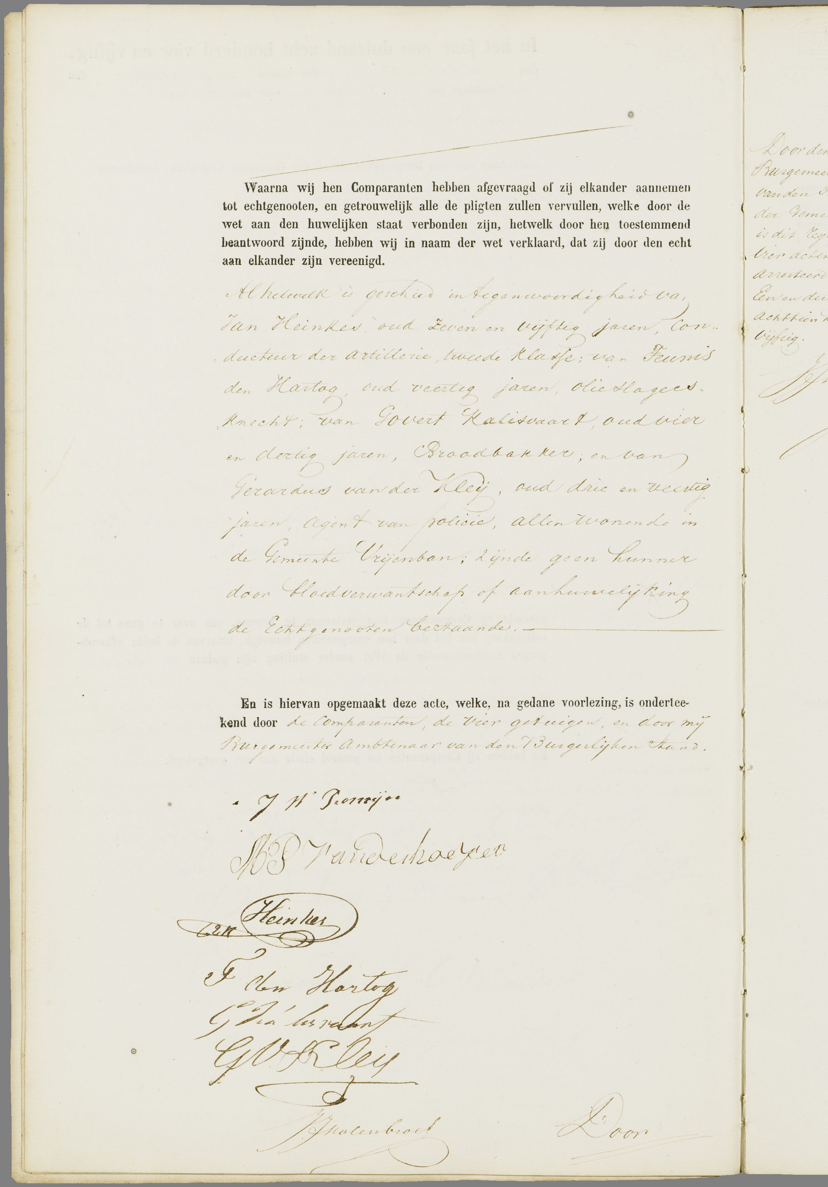 Scan 29 uit het bronpakket: Vrijenban: register van huwelijks- en echtscheidingsakten, 1853–1862