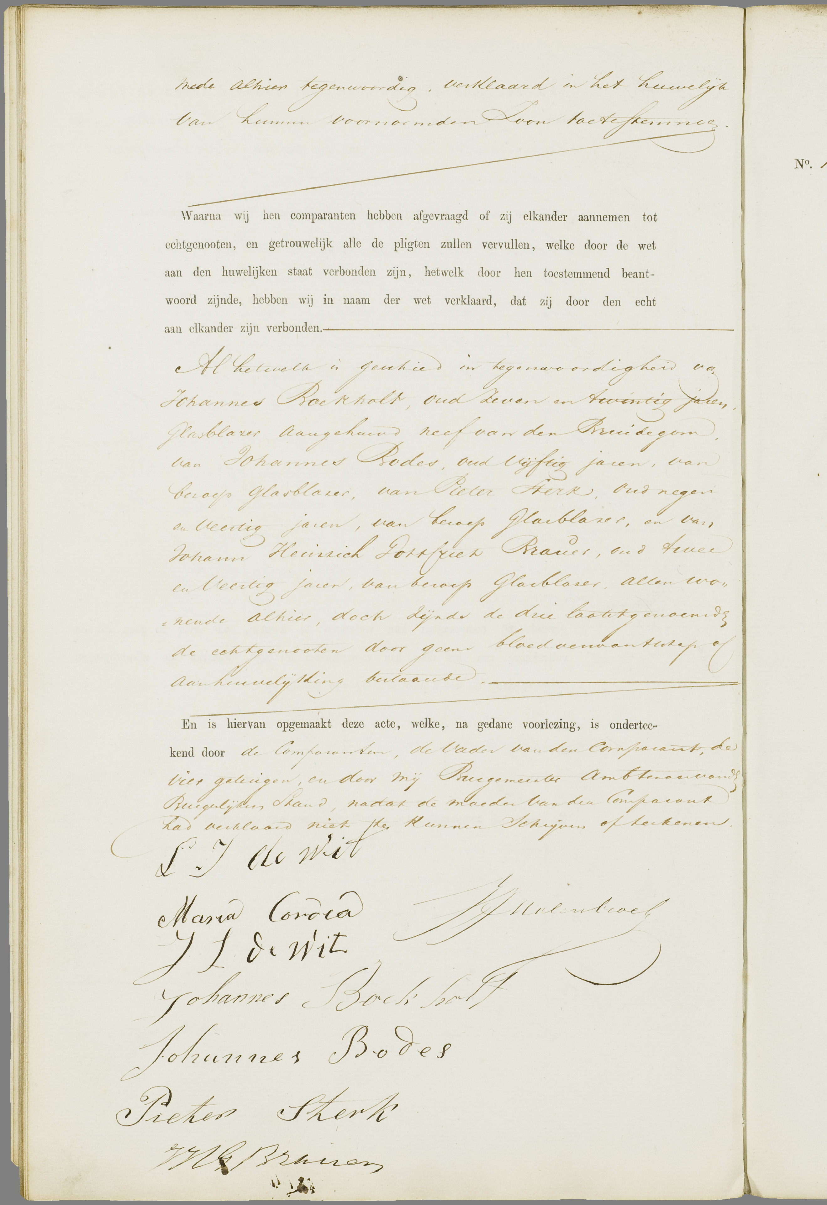 Scan 91 uit het bronpakket: Vrijenban: register van huwelijks- en echtscheidingsakten, 1853–1862