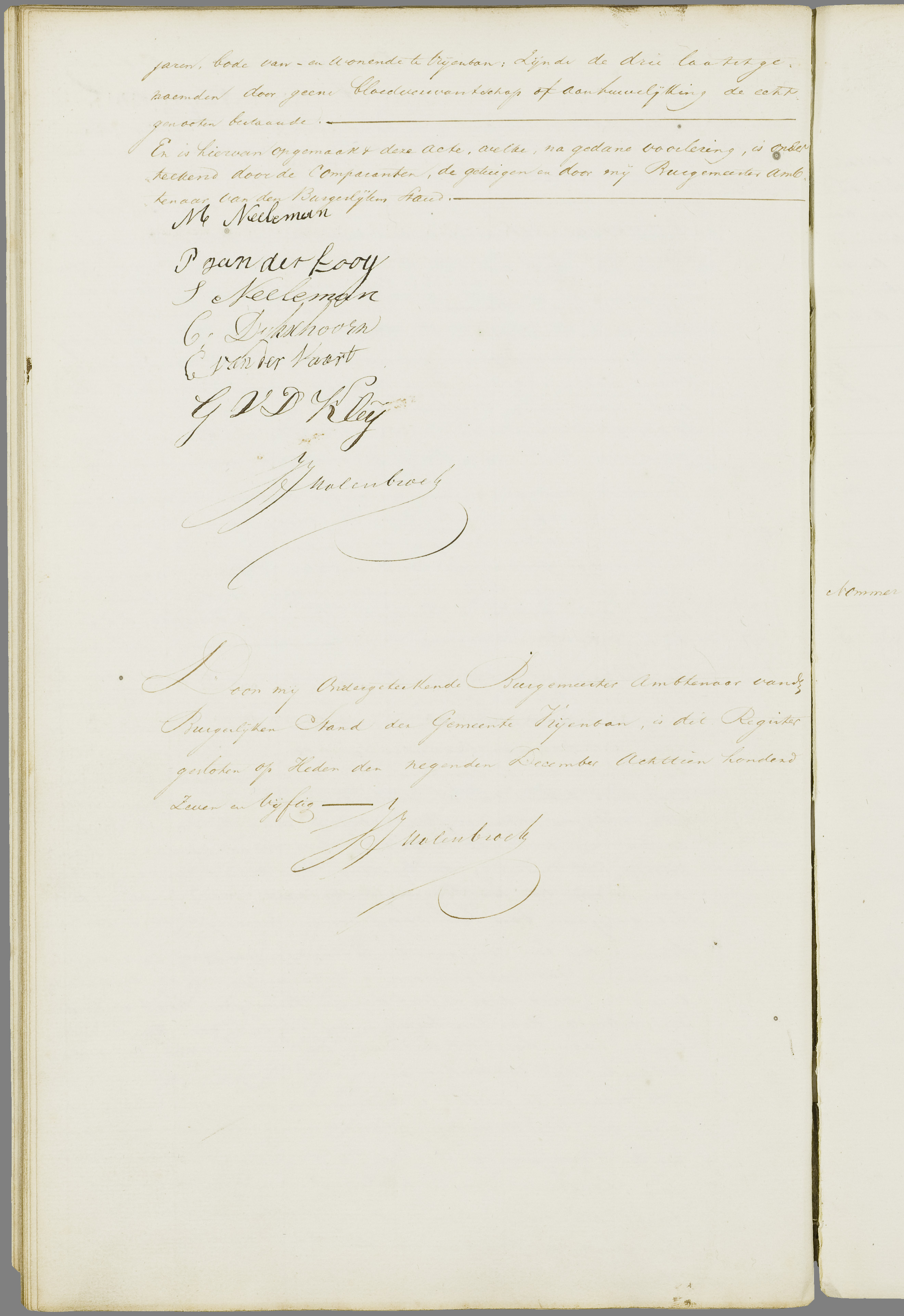 Scan 95 uit het bronpakket: Vrijenban: register van huwelijks- en echtscheidingsakten, 1853–1862