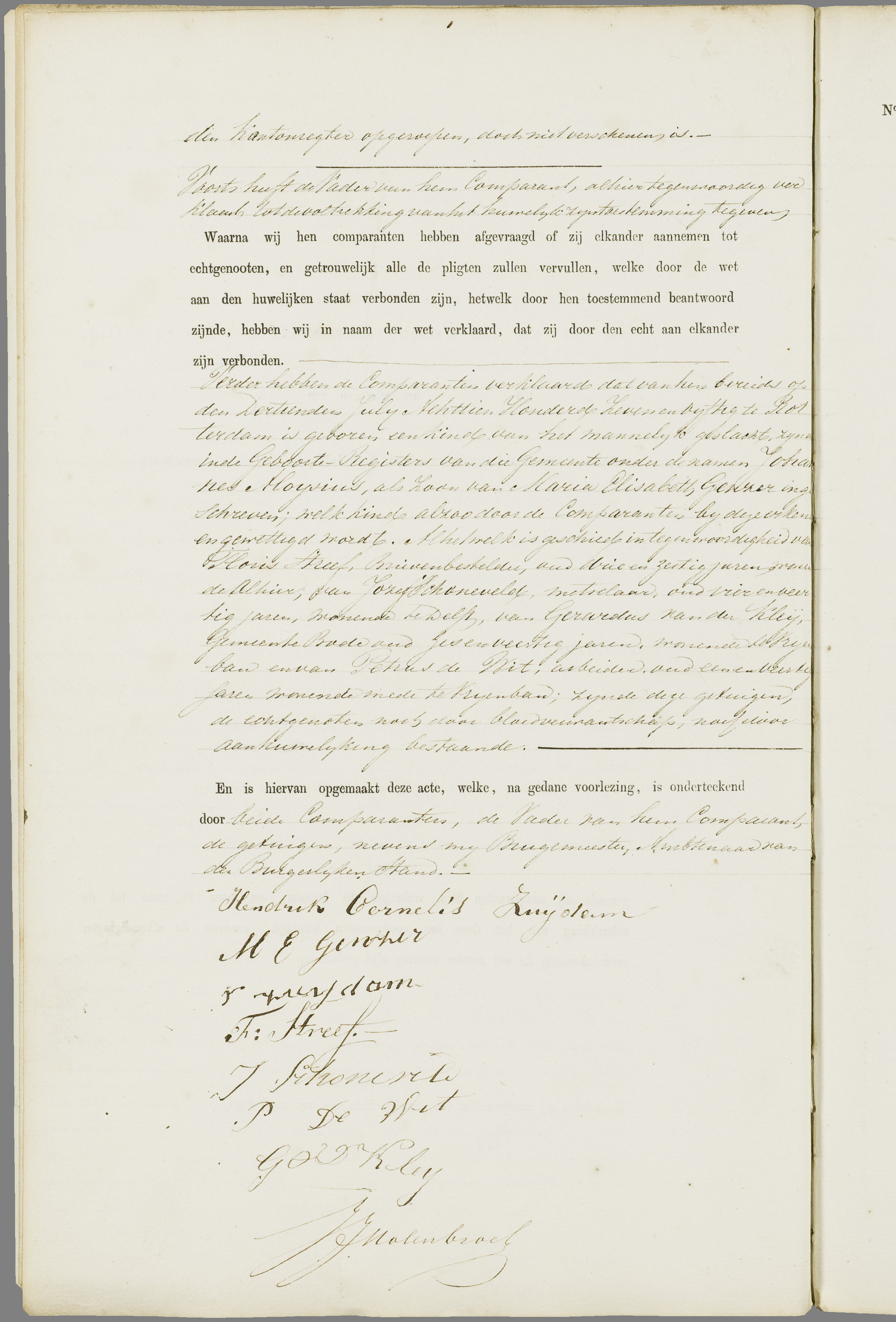 Scan 125 uit het bronpakket: Vrijenban: register van huwelijks- en echtscheidingsakten, 1853–1862
