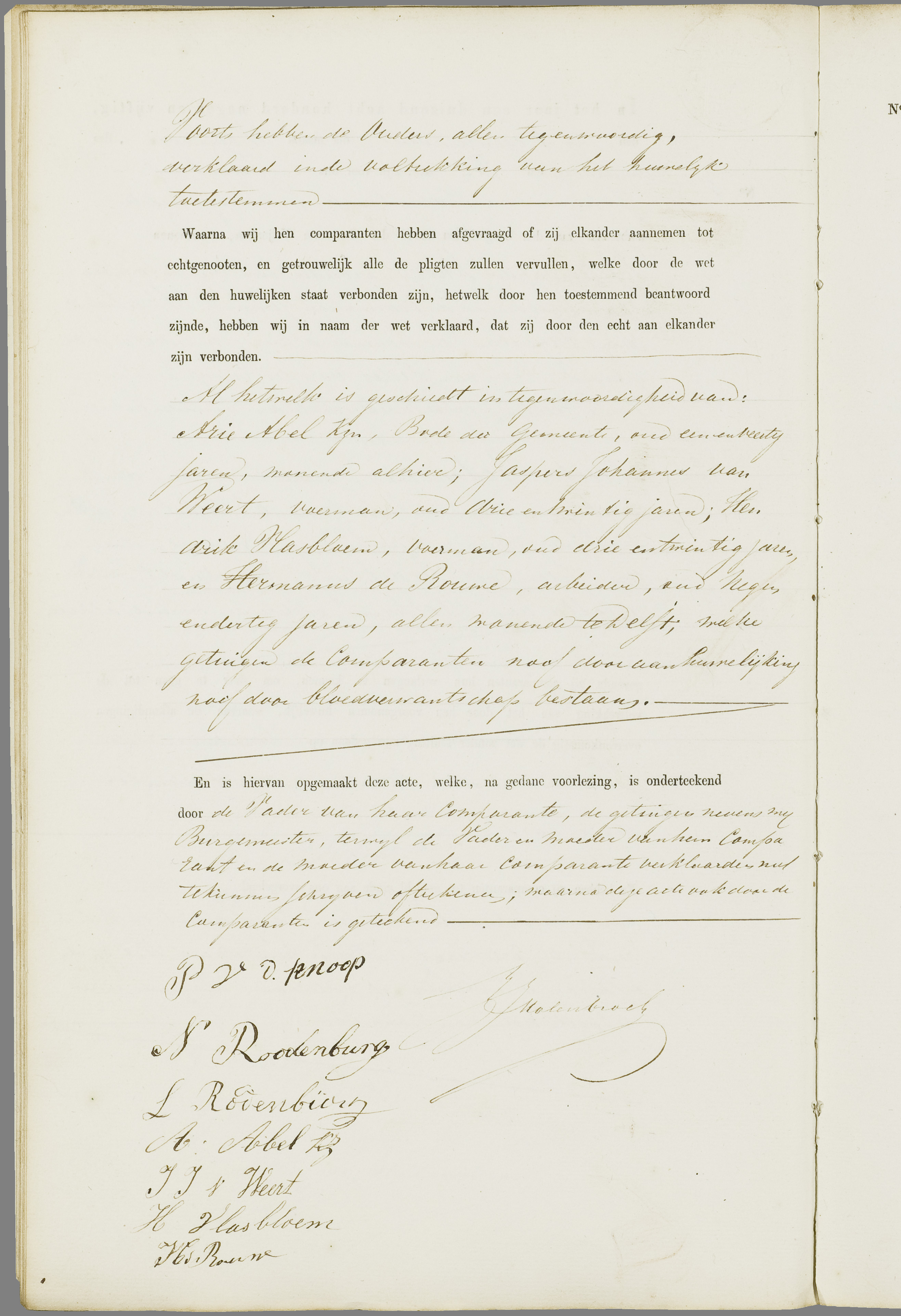 Scan 133 uit het bronpakket: Vrijenban: register van huwelijks- en echtscheidingsakten, 1853–1862