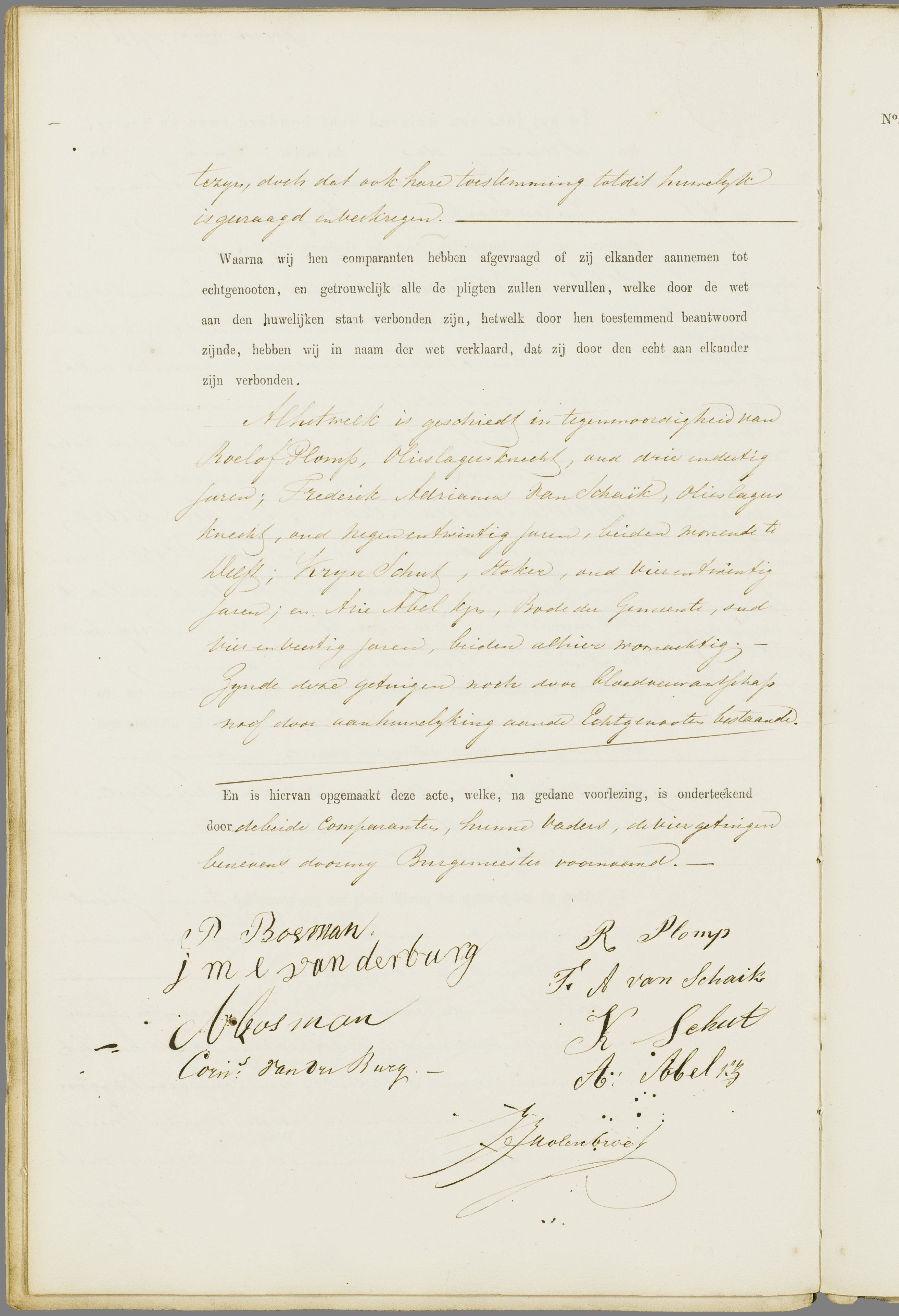Scan 227 uit het bronpakket: Vrijenban: register van huwelijks- en echtscheidingsakten, 1853–1862
