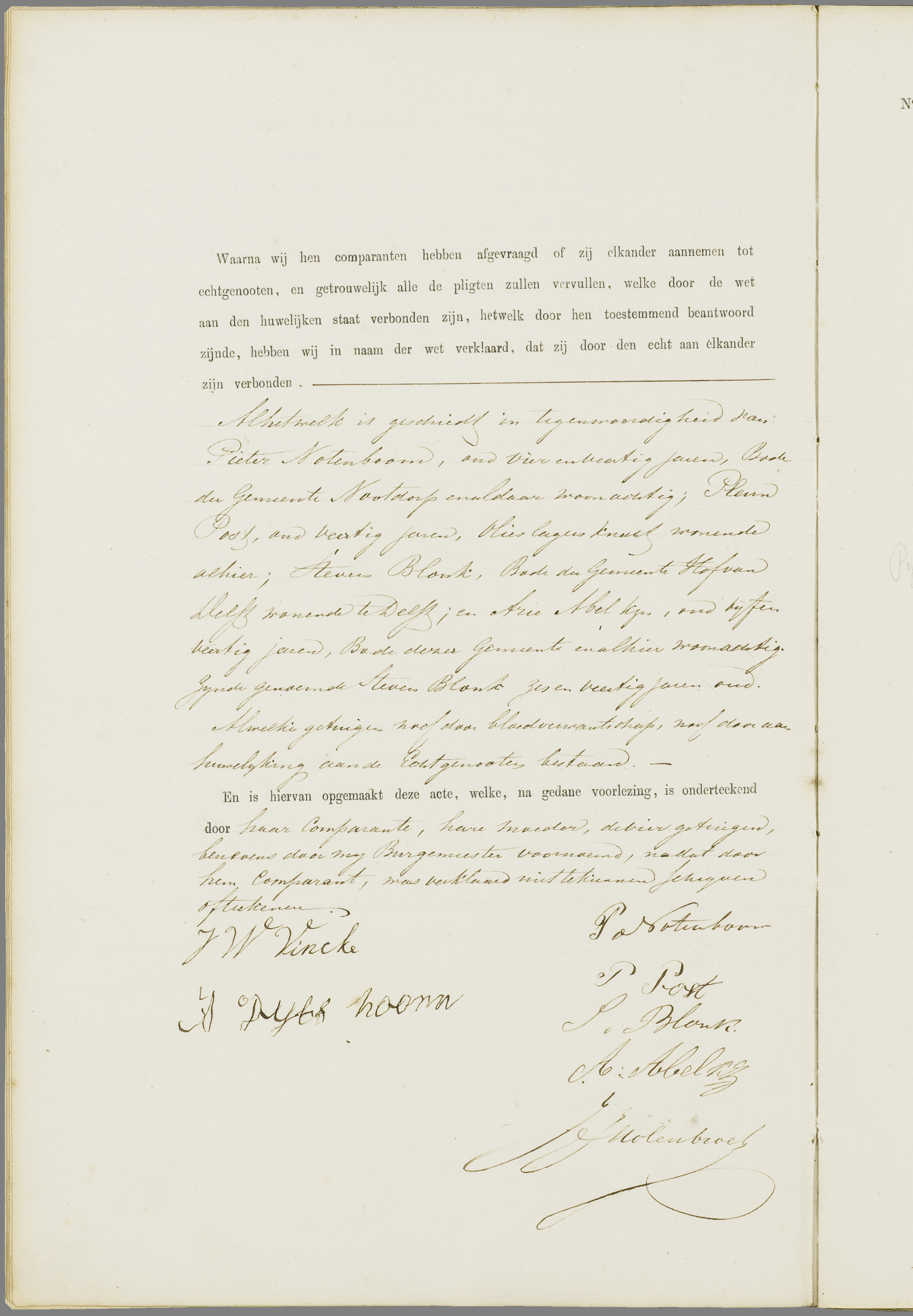 Scan 9 uit het bronpakket: Vrijenban: register van huwelijks- en echtscheidingsakten, 1863–1872