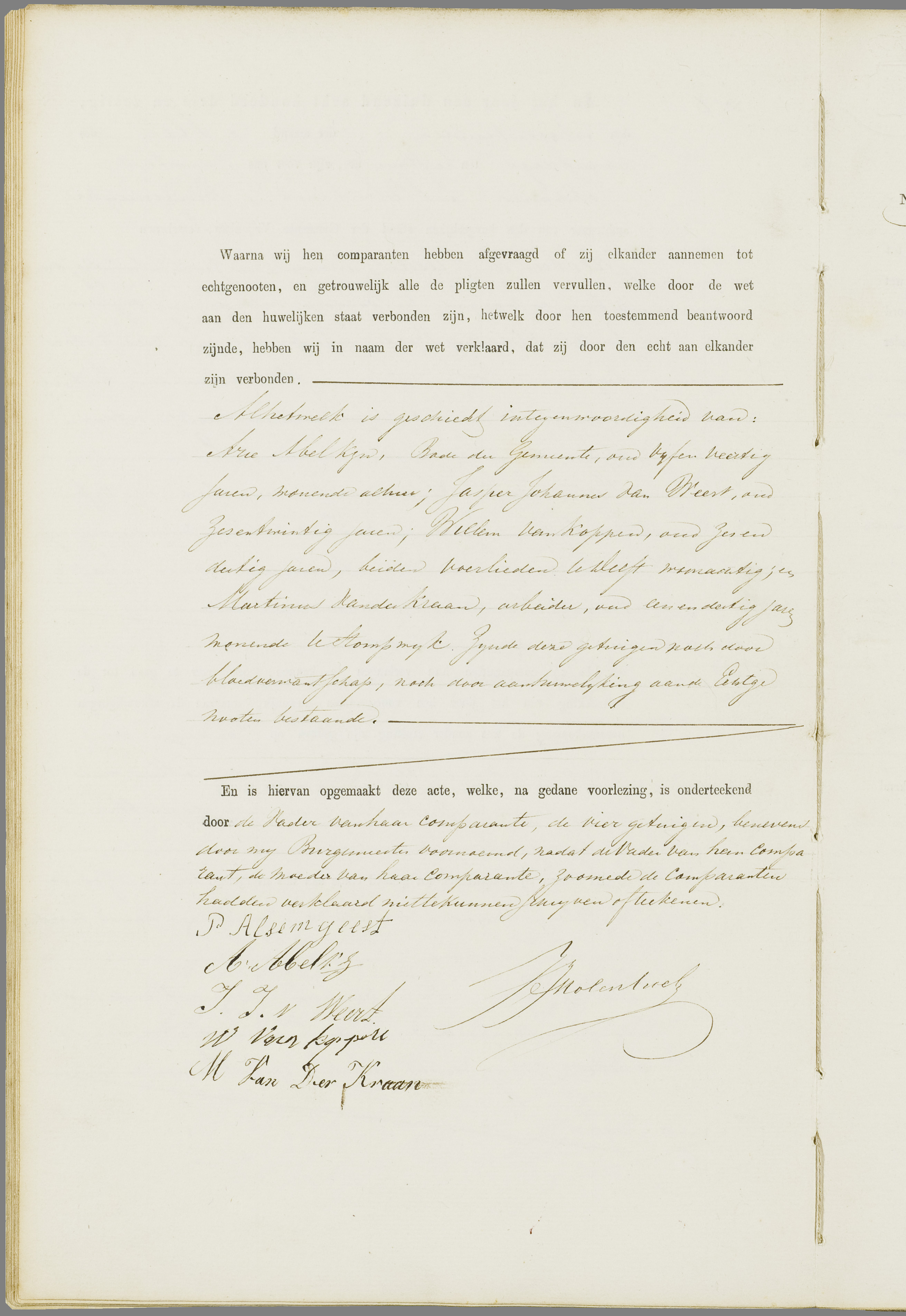 Scan 19 uit het bronpakket: Vrijenban: register van huwelijks- en echtscheidingsakten, 1863–1872