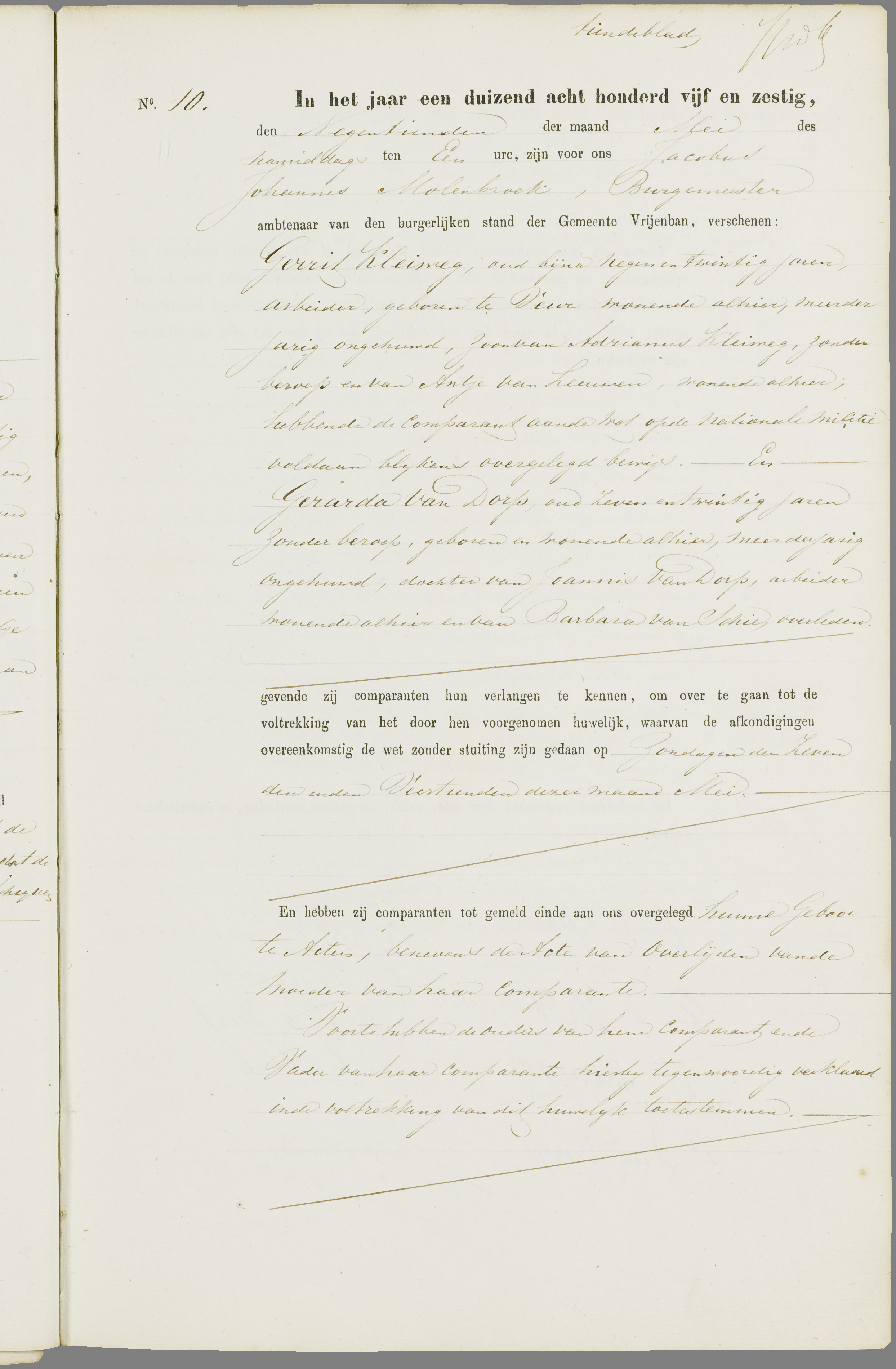 Scan 82 uit het bronpakket: Vrijenban: register van huwelijks- en echtscheidingsakten, 1863–1872