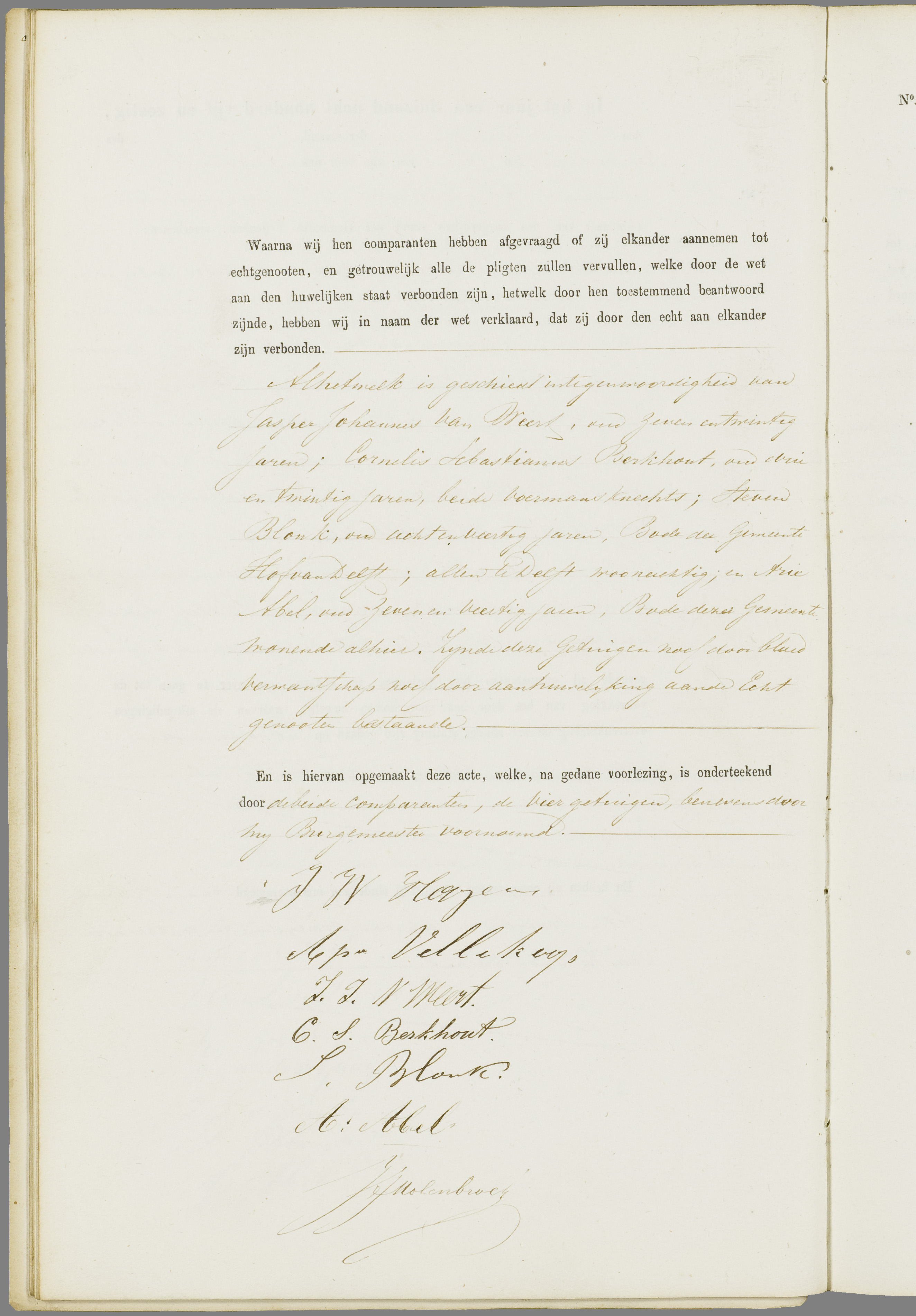 Scan 89 uit het bronpakket: Vrijenban: register van huwelijks- en echtscheidingsakten, 1863–1872