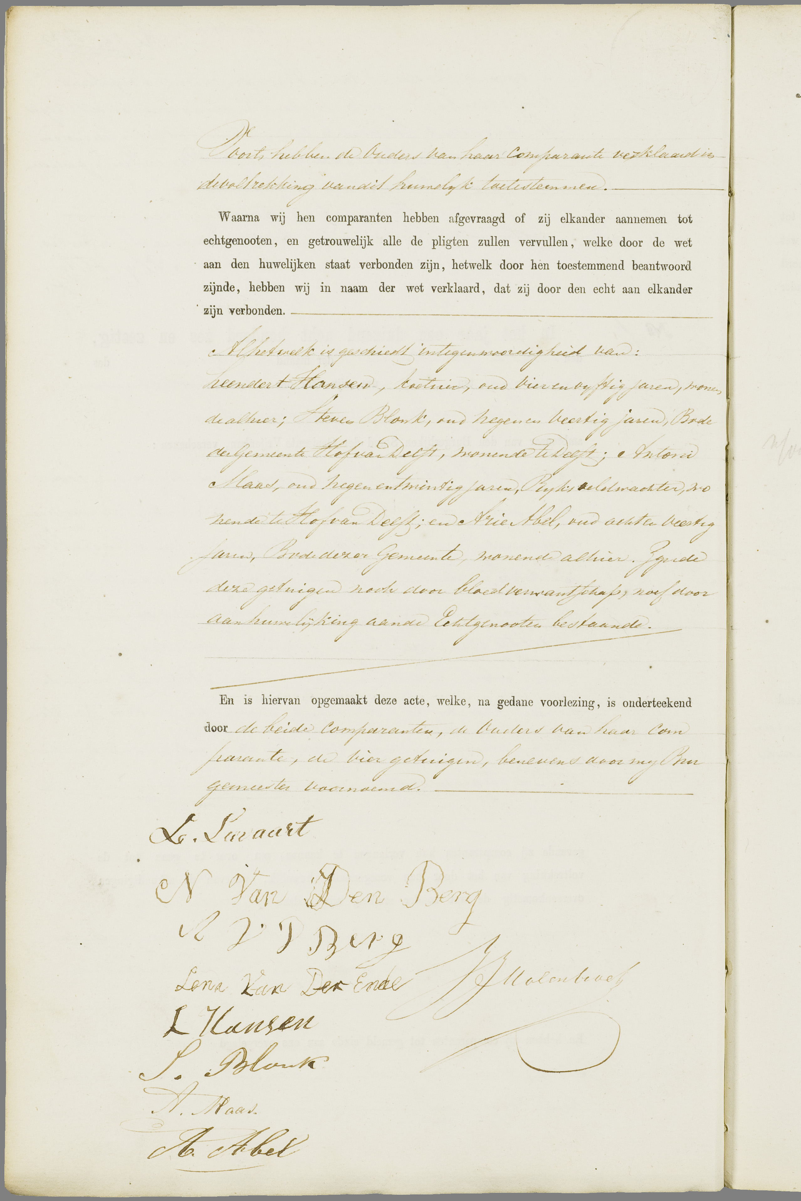 Scan 97 uit het bronpakket: Vrijenban: register van huwelijks- en echtscheidingsakten, 1863–1872