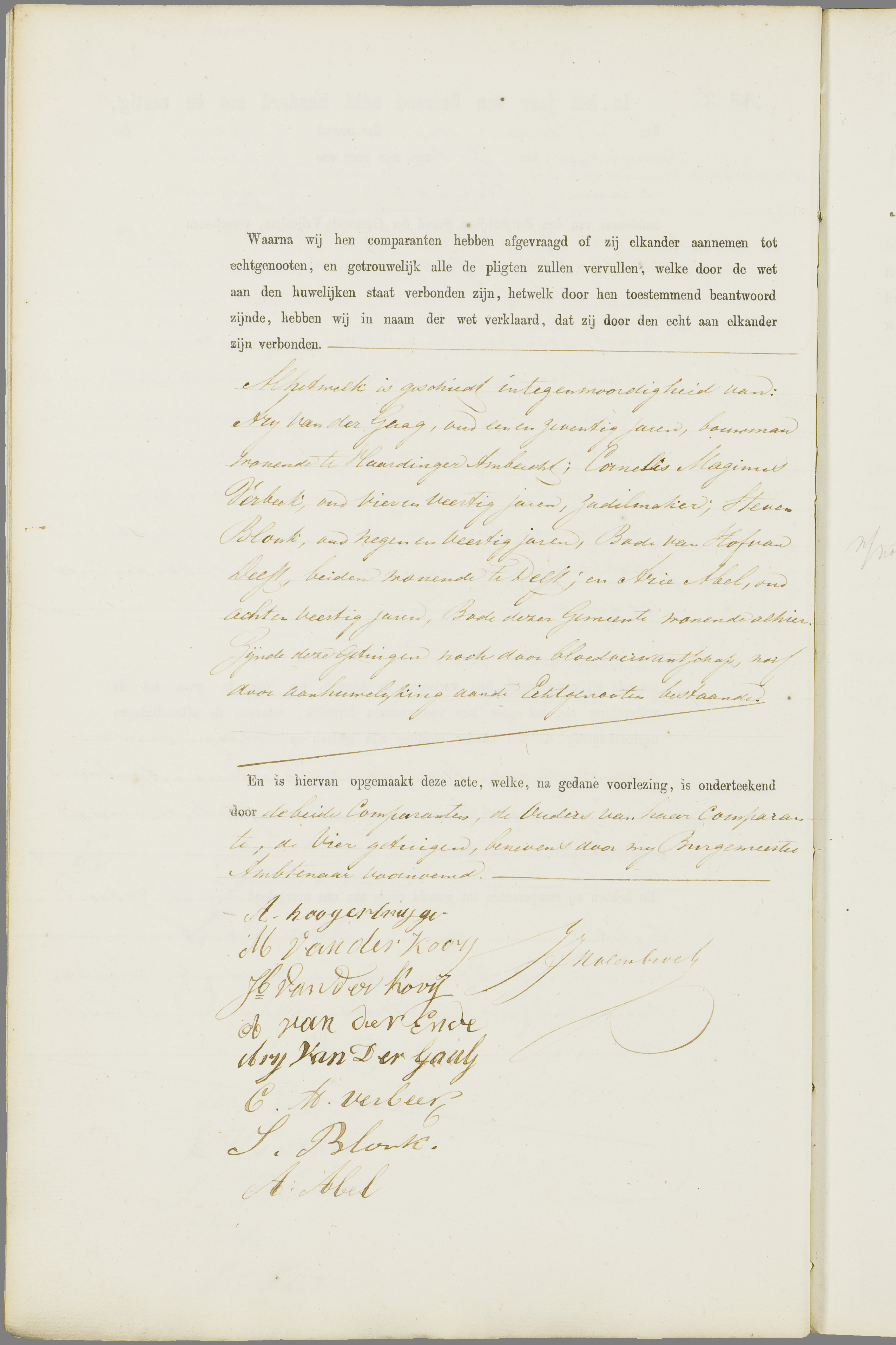 Scan 99 uit het bronpakket: Vrijenban: register van huwelijks- en echtscheidingsakten, 1863–1872