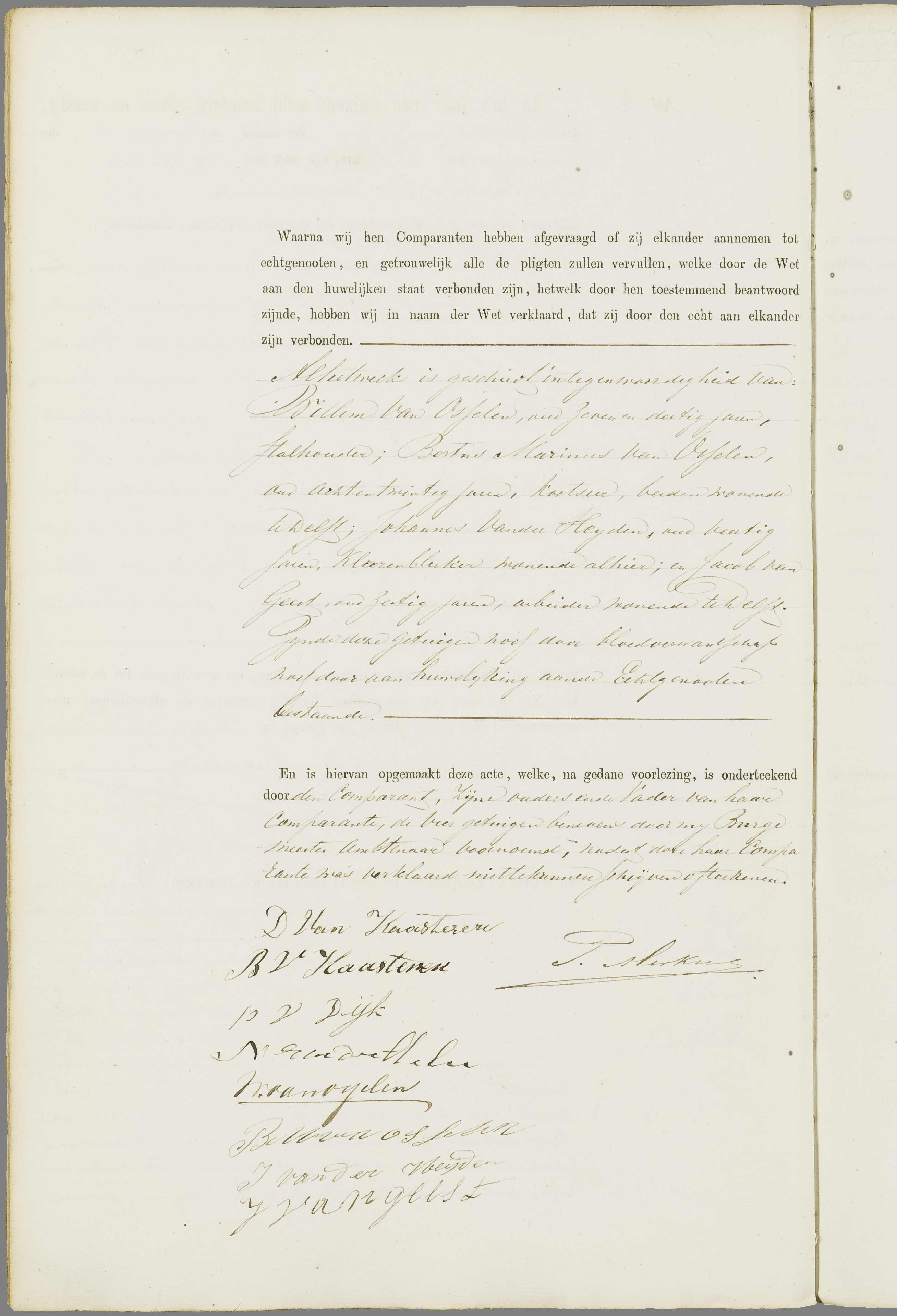 Scan 127 uit het bronpakket: Vrijenban: register van huwelijks- en echtscheidingsakten, 1863–1872