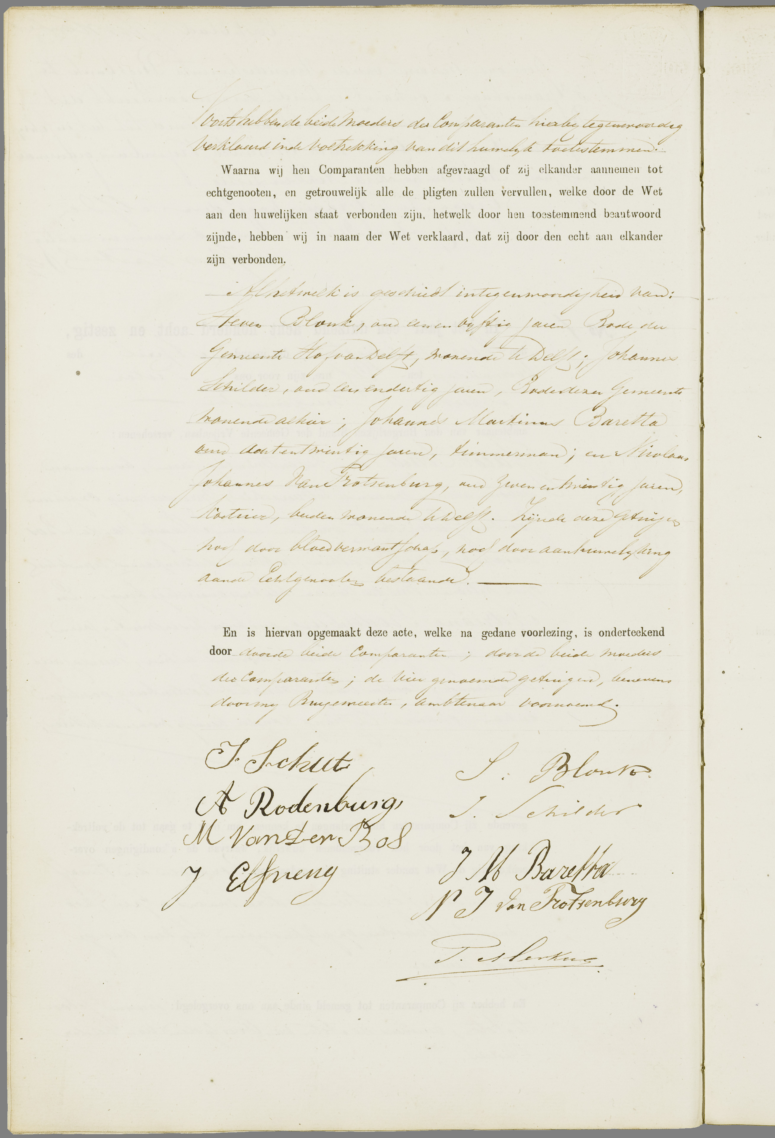 Scan 135 uit het bronpakket: Vrijenban: register van huwelijks- en echtscheidingsakten, 1863–1872