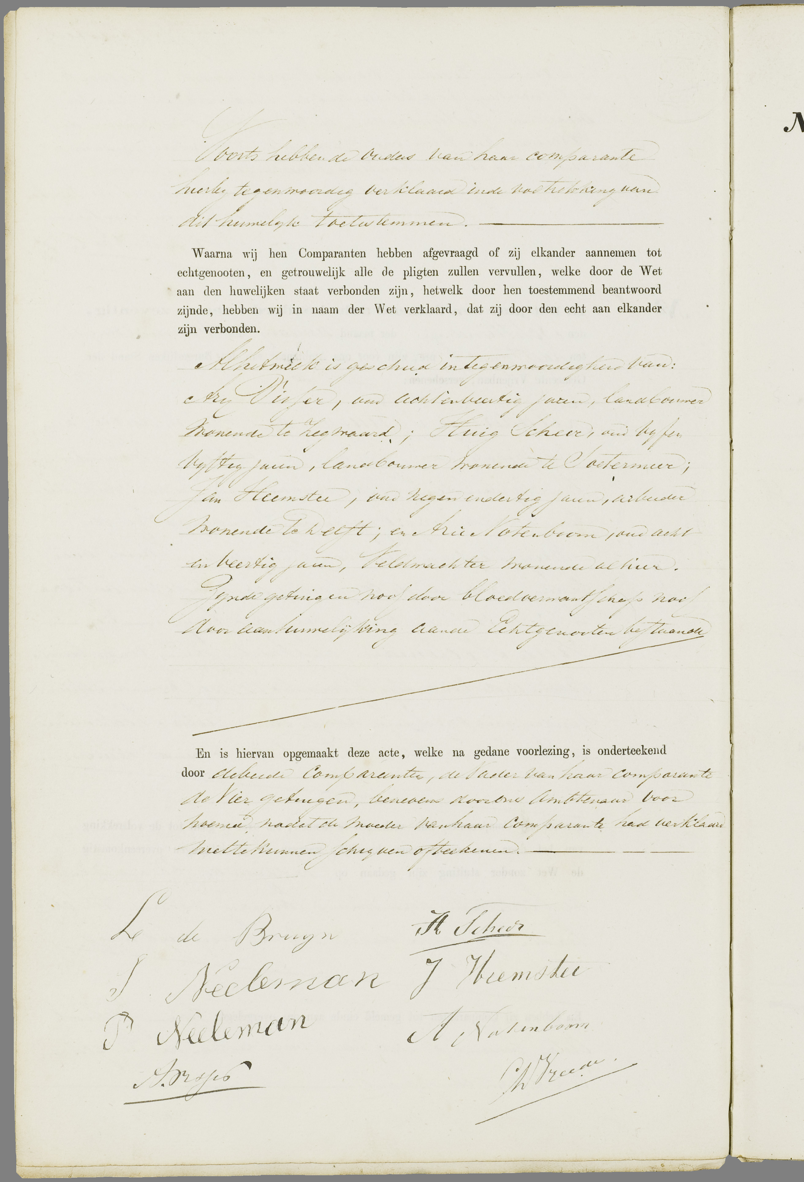 Scan 237 uit het bronpakket: Vrijenban: register van huwelijks- en echtscheidingsakten, 1863–1872