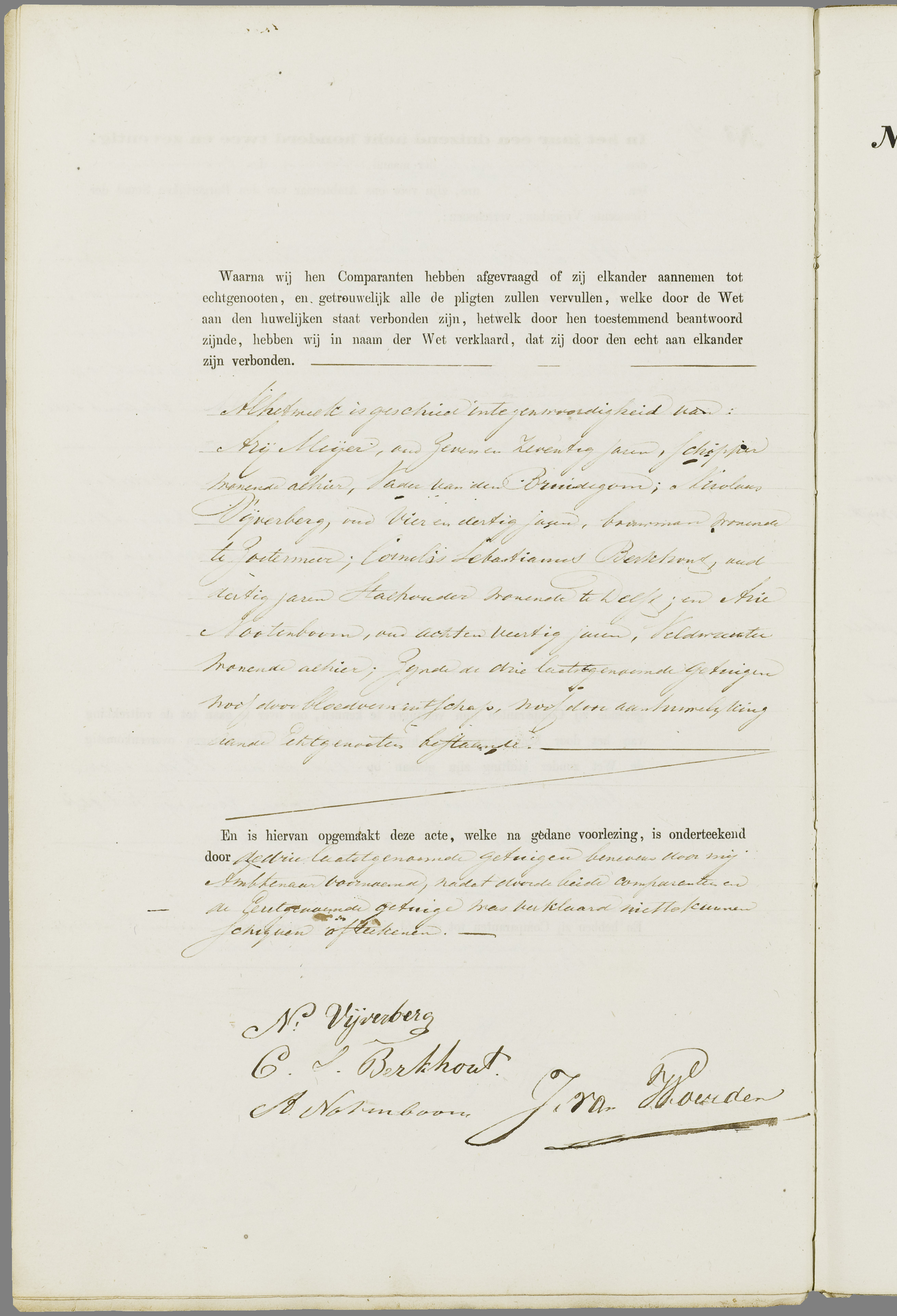 Scan 239 uit het bronpakket: Vrijenban: register van huwelijks- en echtscheidingsakten, 1863–1872
