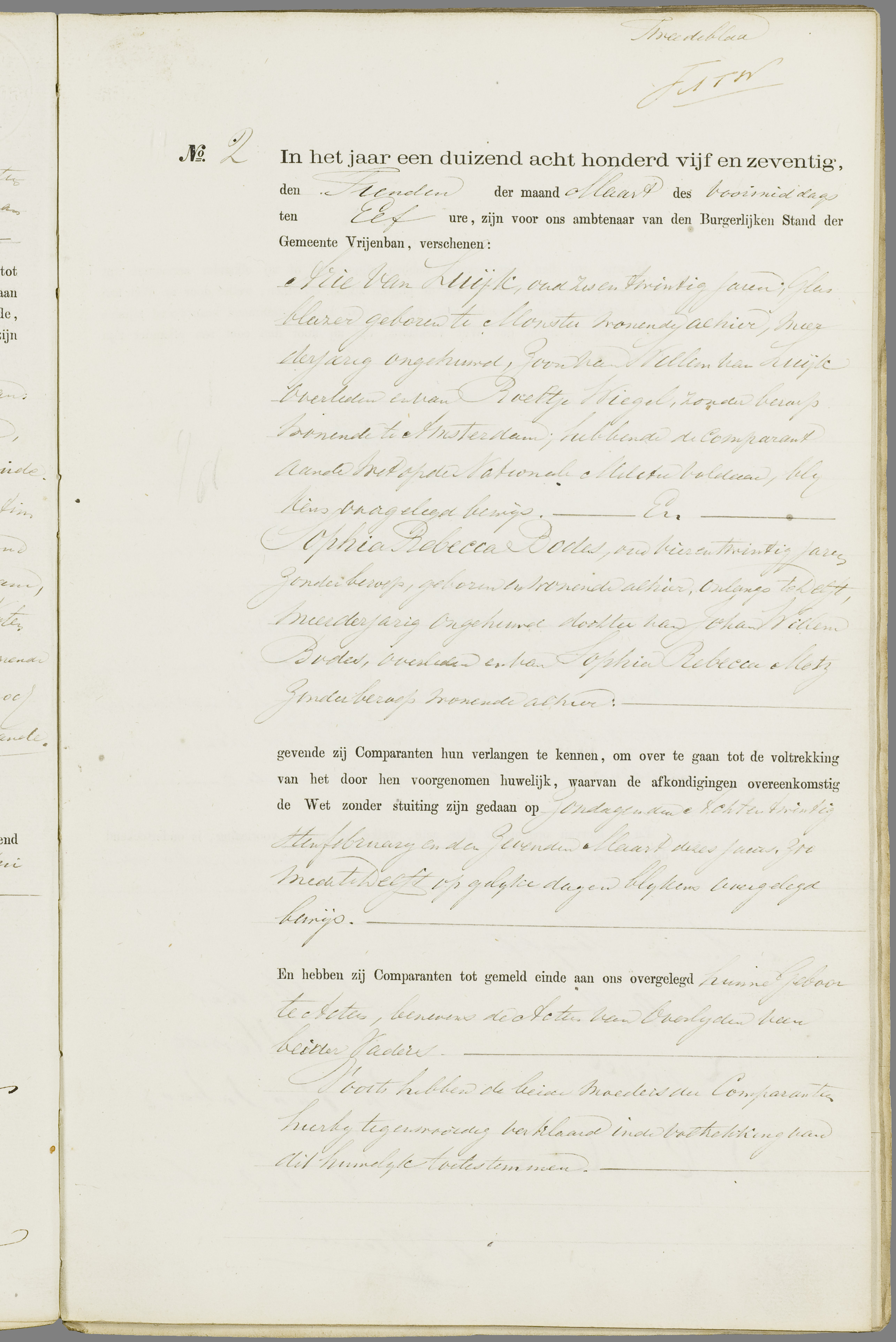 Scan 50 uit het bronpakket: Vrijenban: register van huwelijks- en echtscheidingsakten, 1873–1882