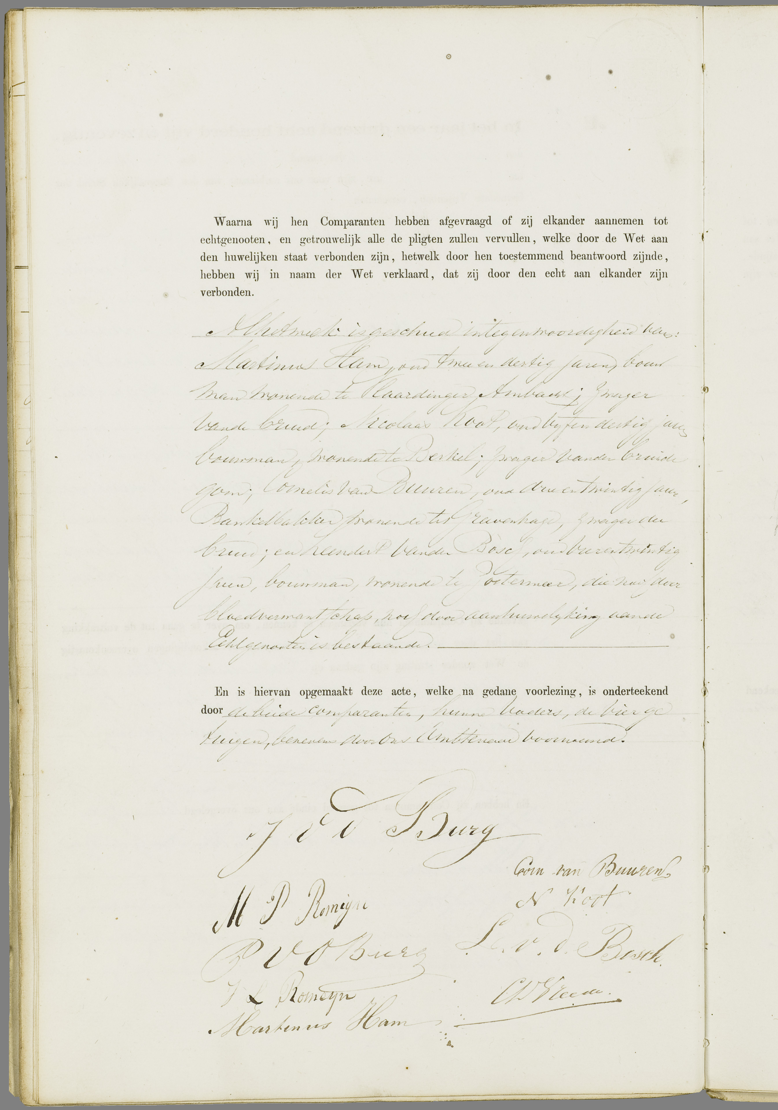 Scan 53 uit het bronpakket: Vrijenban: register van huwelijks- en echtscheidingsakten, 1873–1882
