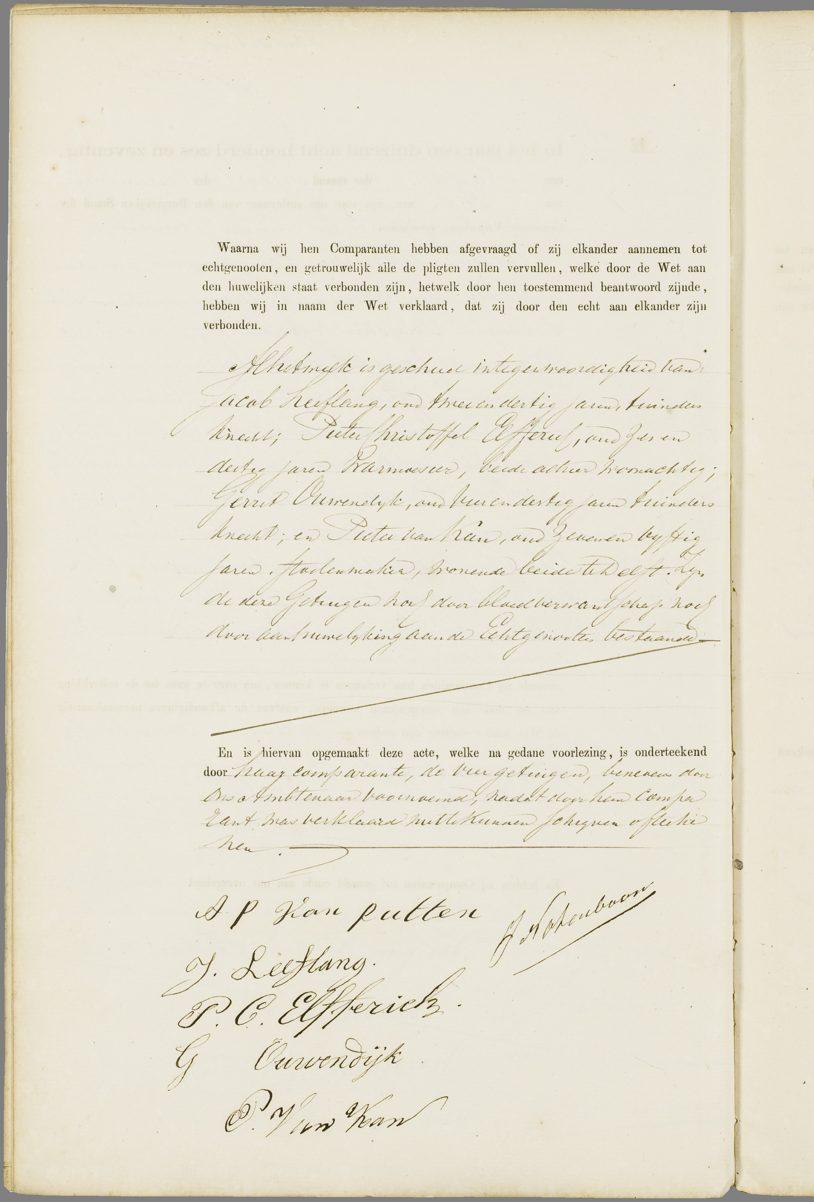 Scan 95 uit het bronpakket: Vrijenban: register van huwelijks- en echtscheidingsakten, 1873–1882