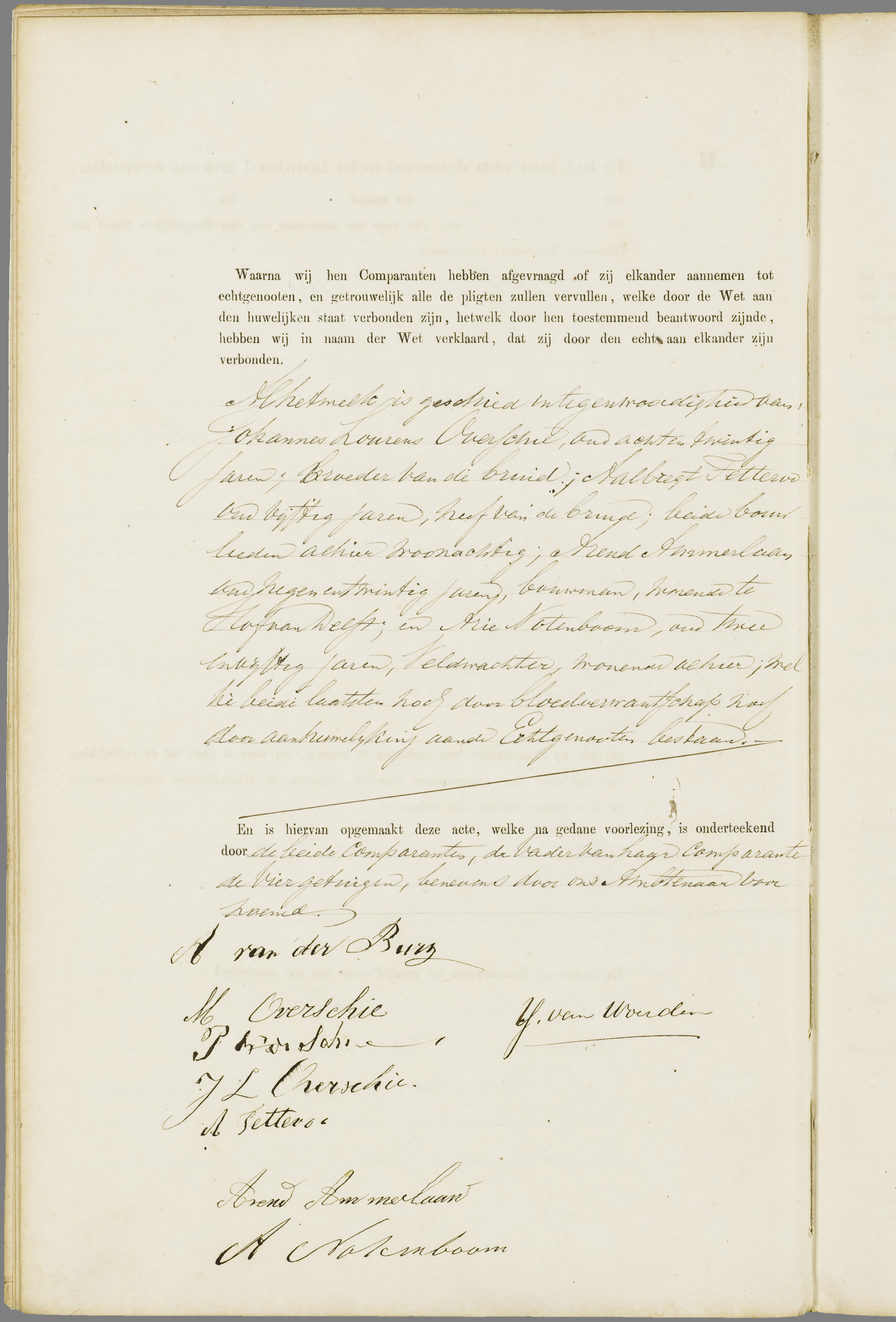 Scan 101 uit het bronpakket: Vrijenban: register van huwelijks- en echtscheidingsakten, 1873–1882