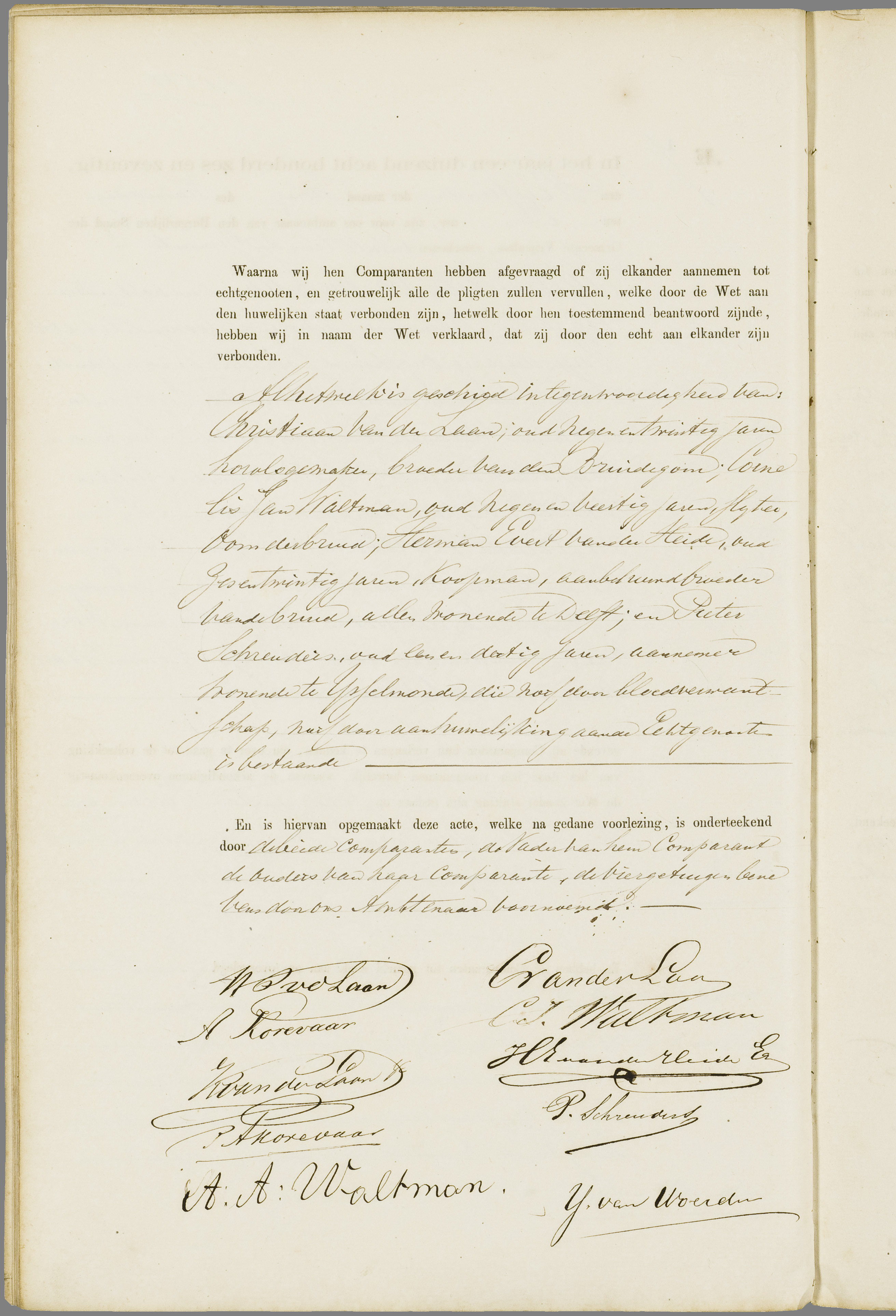 Scan 105 uit het bronpakket: Vrijenban: register van huwelijks- en echtscheidingsakten, 1873–1882