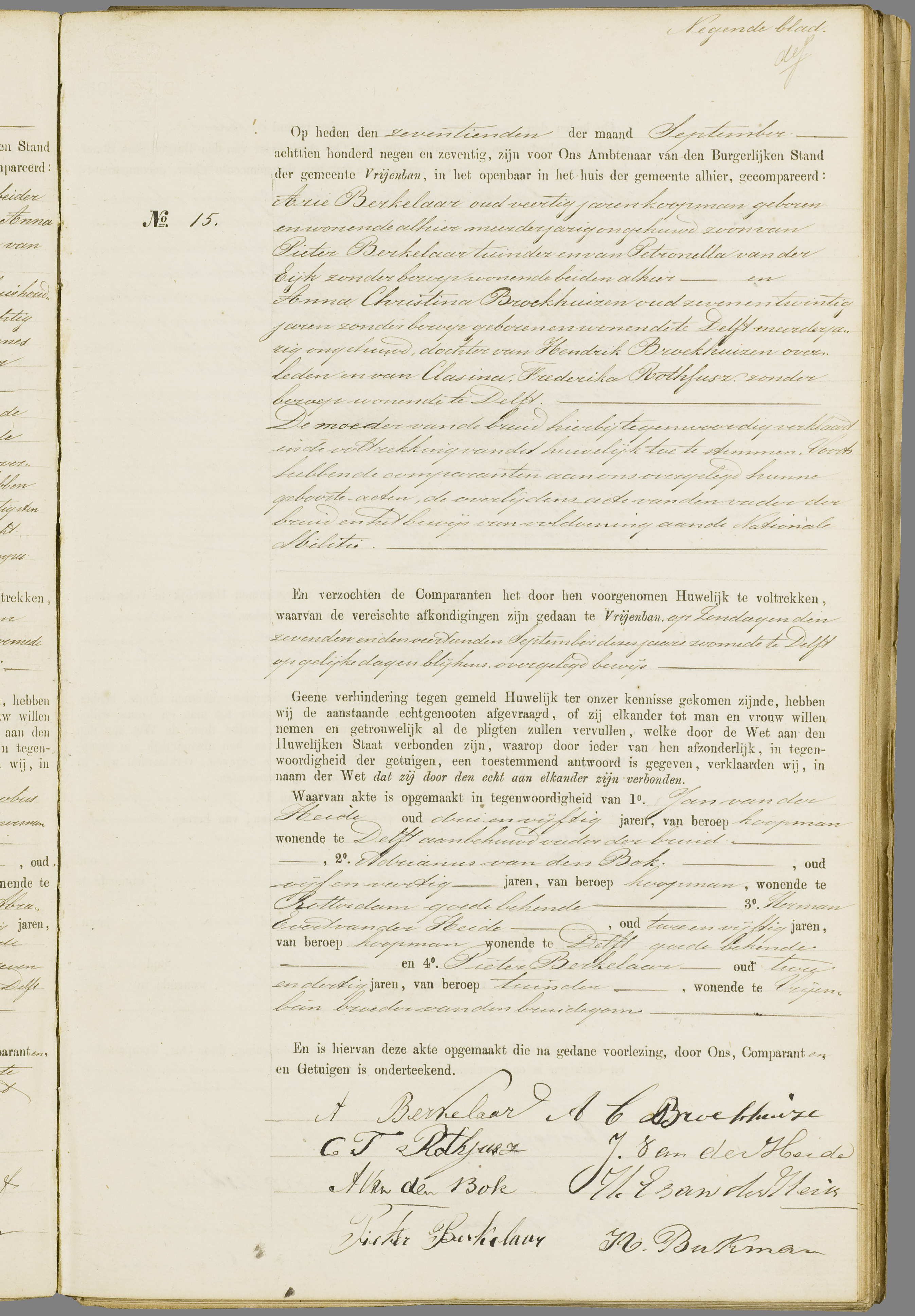 Scan 202 uit het bronpakket: Vrijenban: register van huwelijks- en echtscheidingsakten, 1873–1882