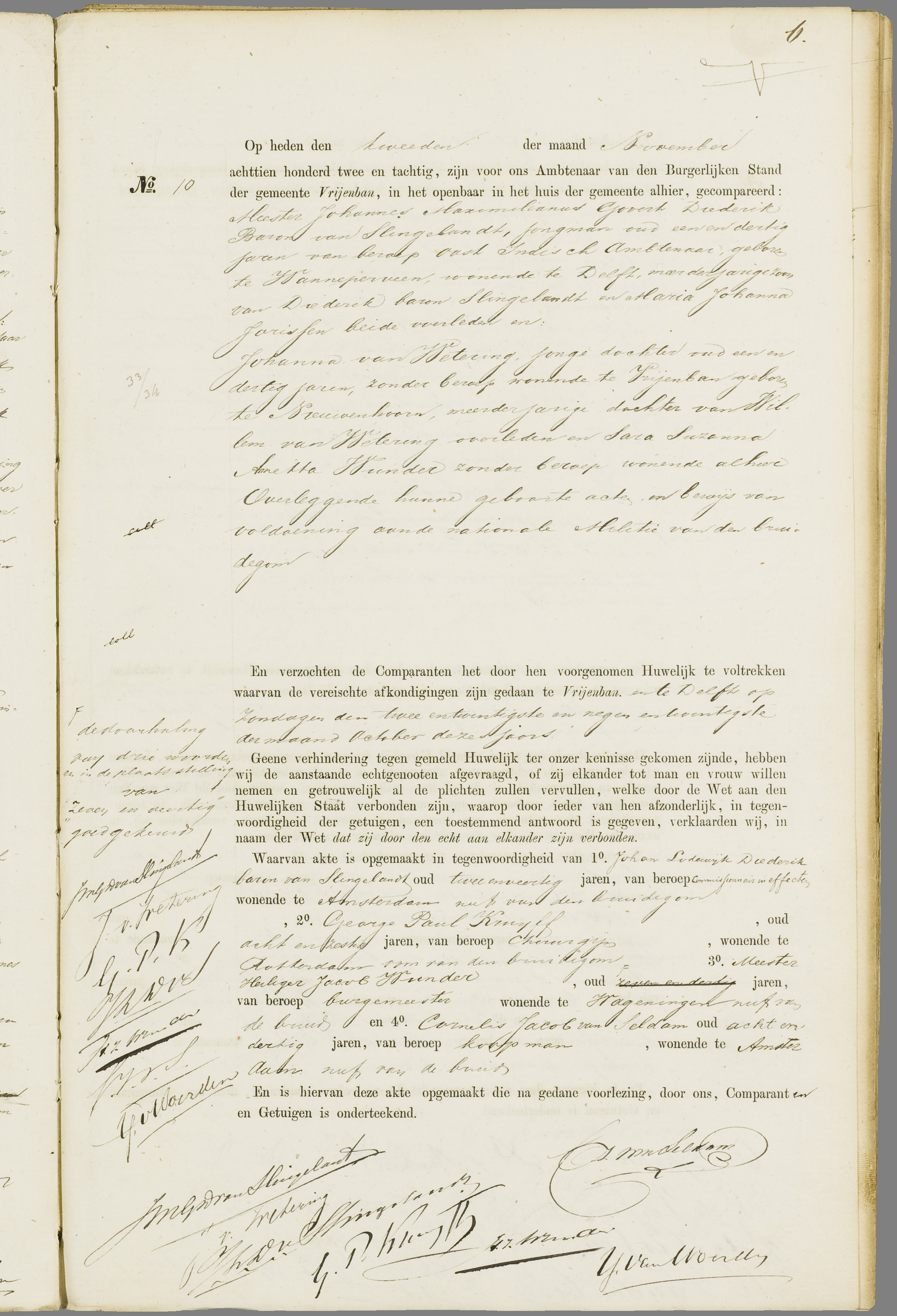 Scan 256 uit het bronpakket: Vrijenban: register van huwelijks- en echtscheidingsakten, 1873–1882