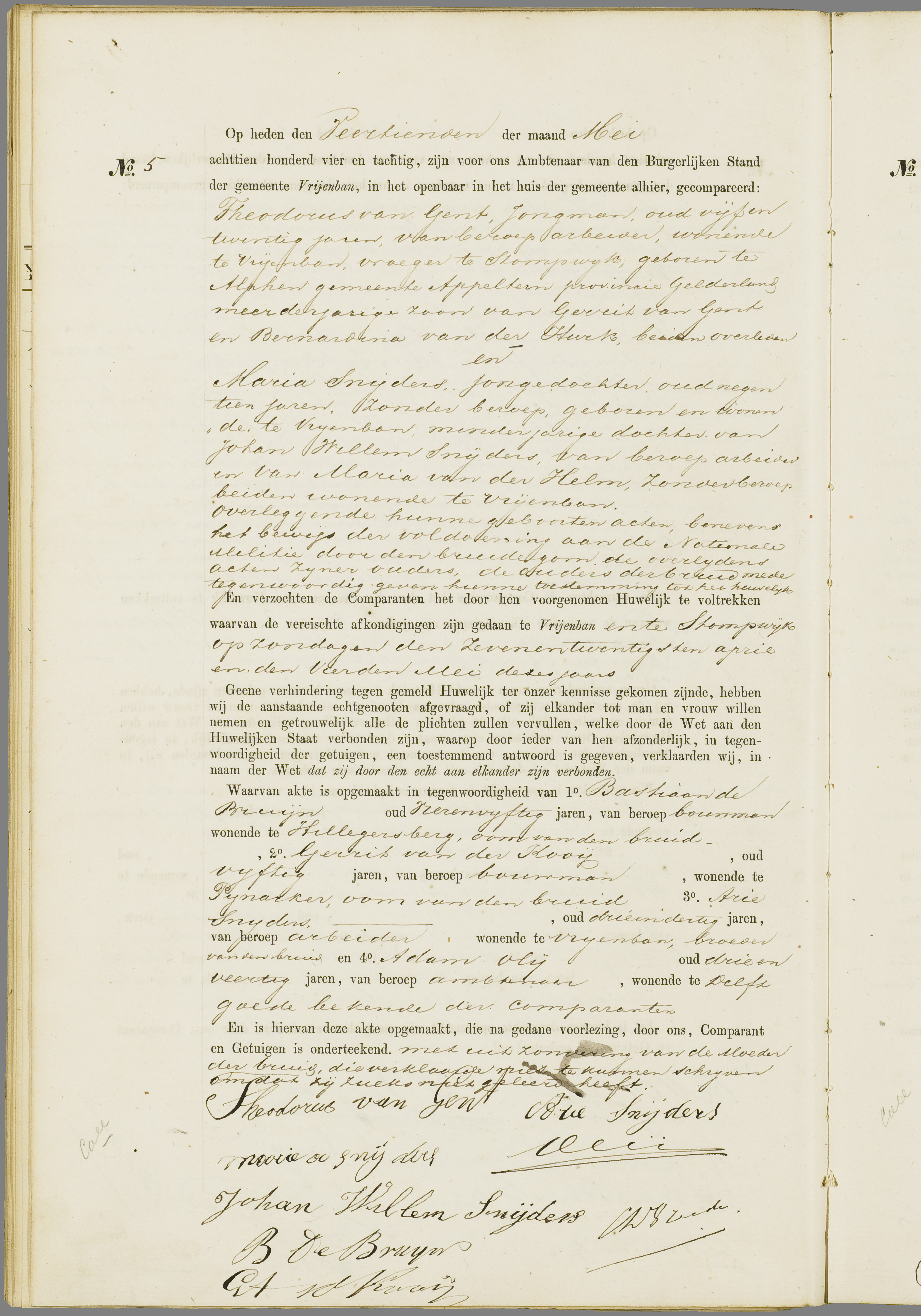 Scan 27 uit het bronpakket: Vrijenban: huwelijk en echtscheiding 1883–1892