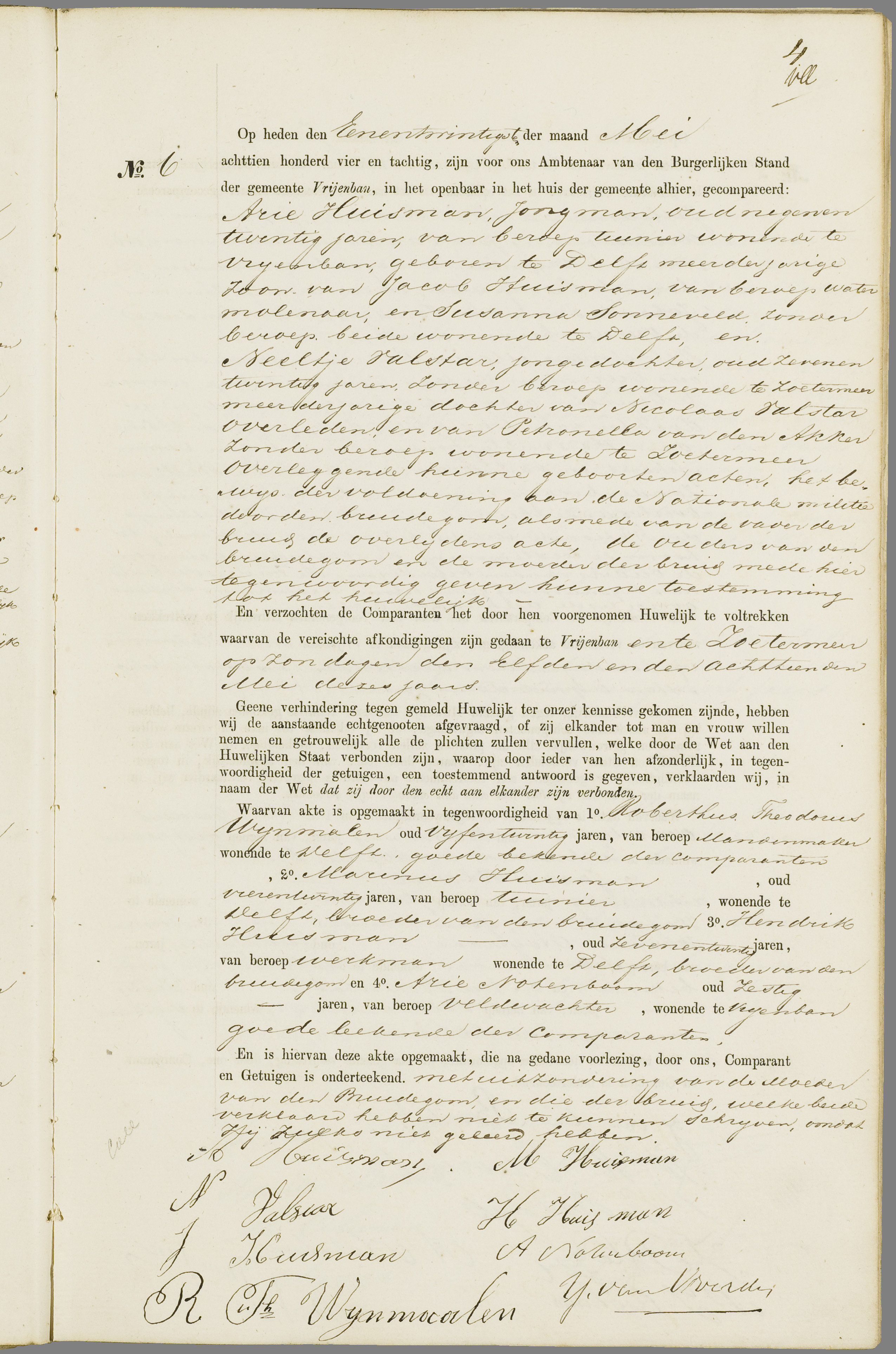 Scan 28 uit het bronpakket: Vrijenban: huwelijk en echtscheiding 1883–1892