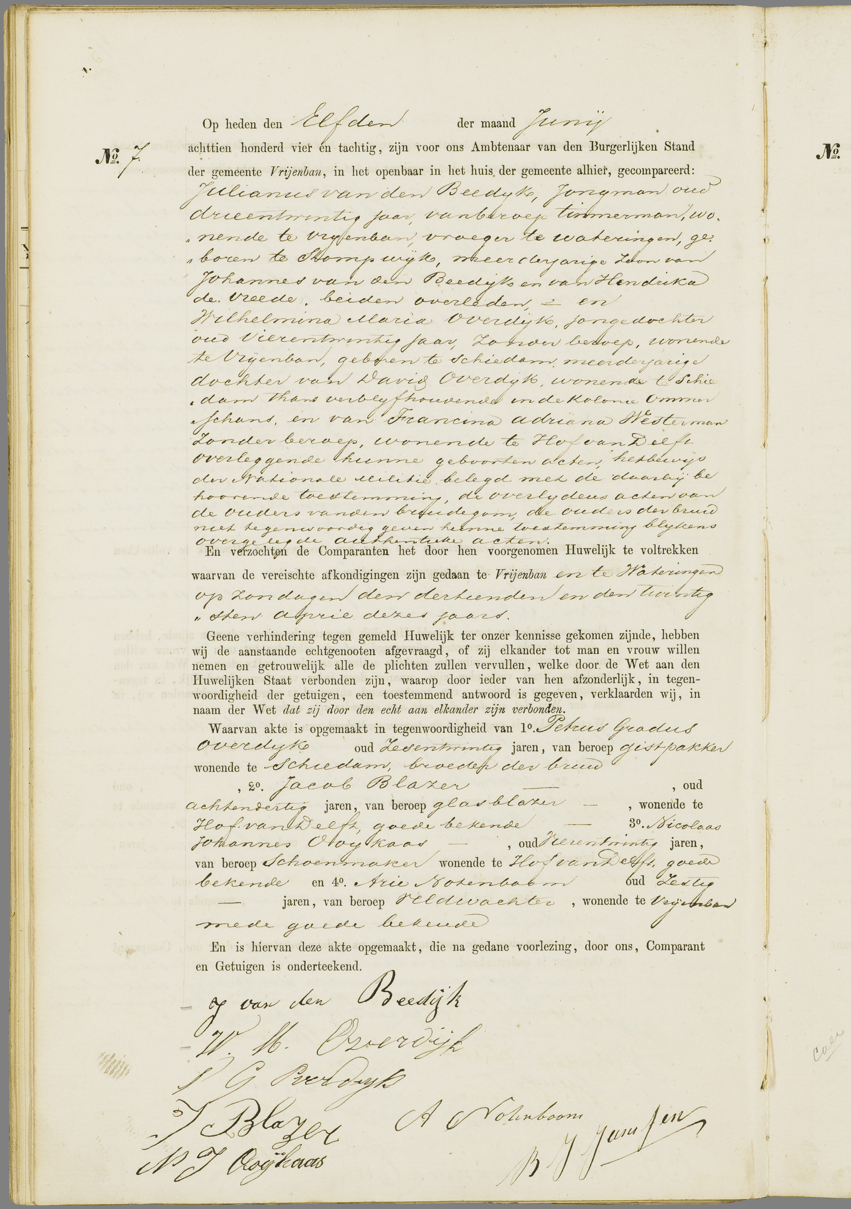 Scan 29 uit het bronpakket: Vrijenban: huwelijk en echtscheiding 1883–1892